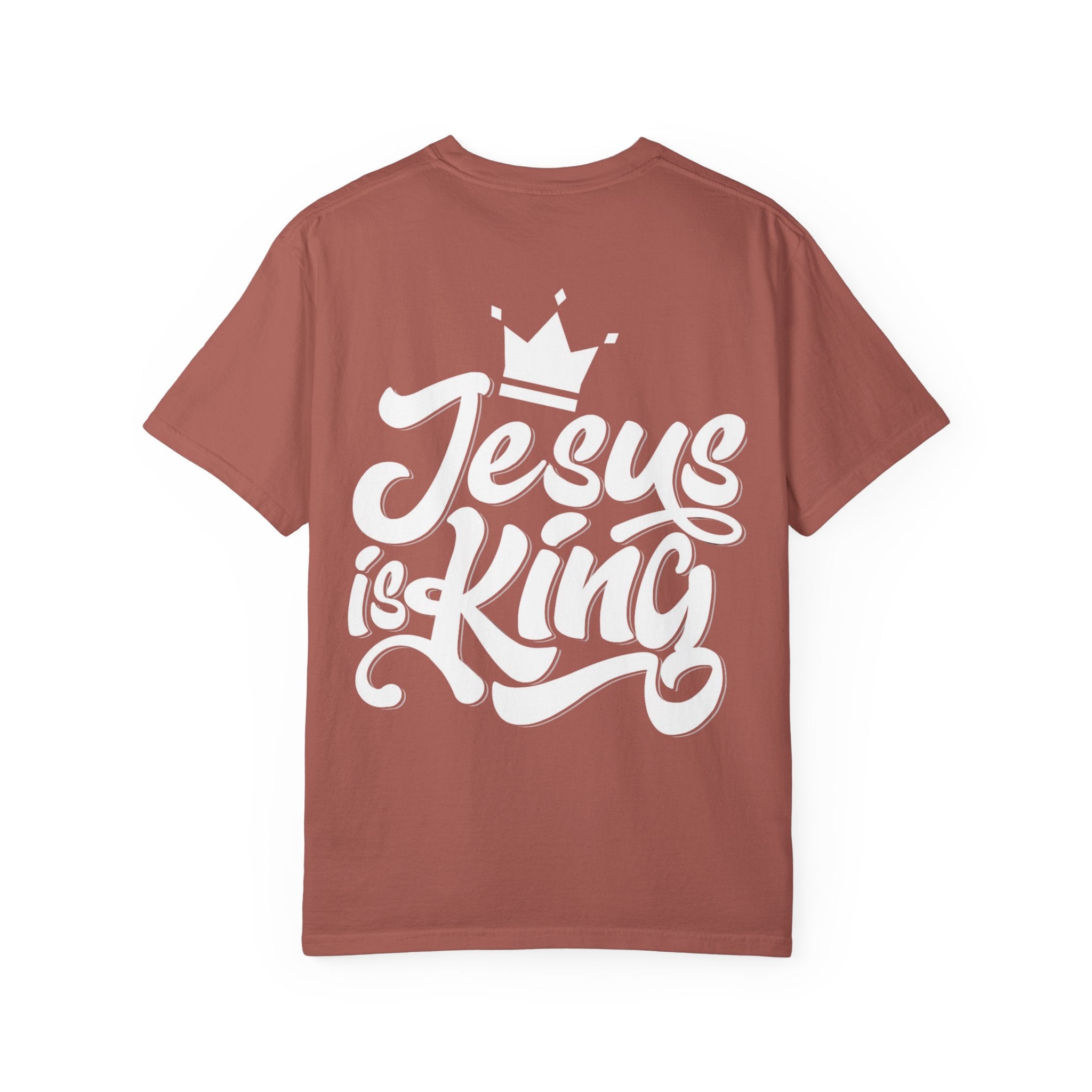 Jesus is King T-Shirt – Bold Christian Faith Tee with Crown & Cross for Eternal Reign Printify