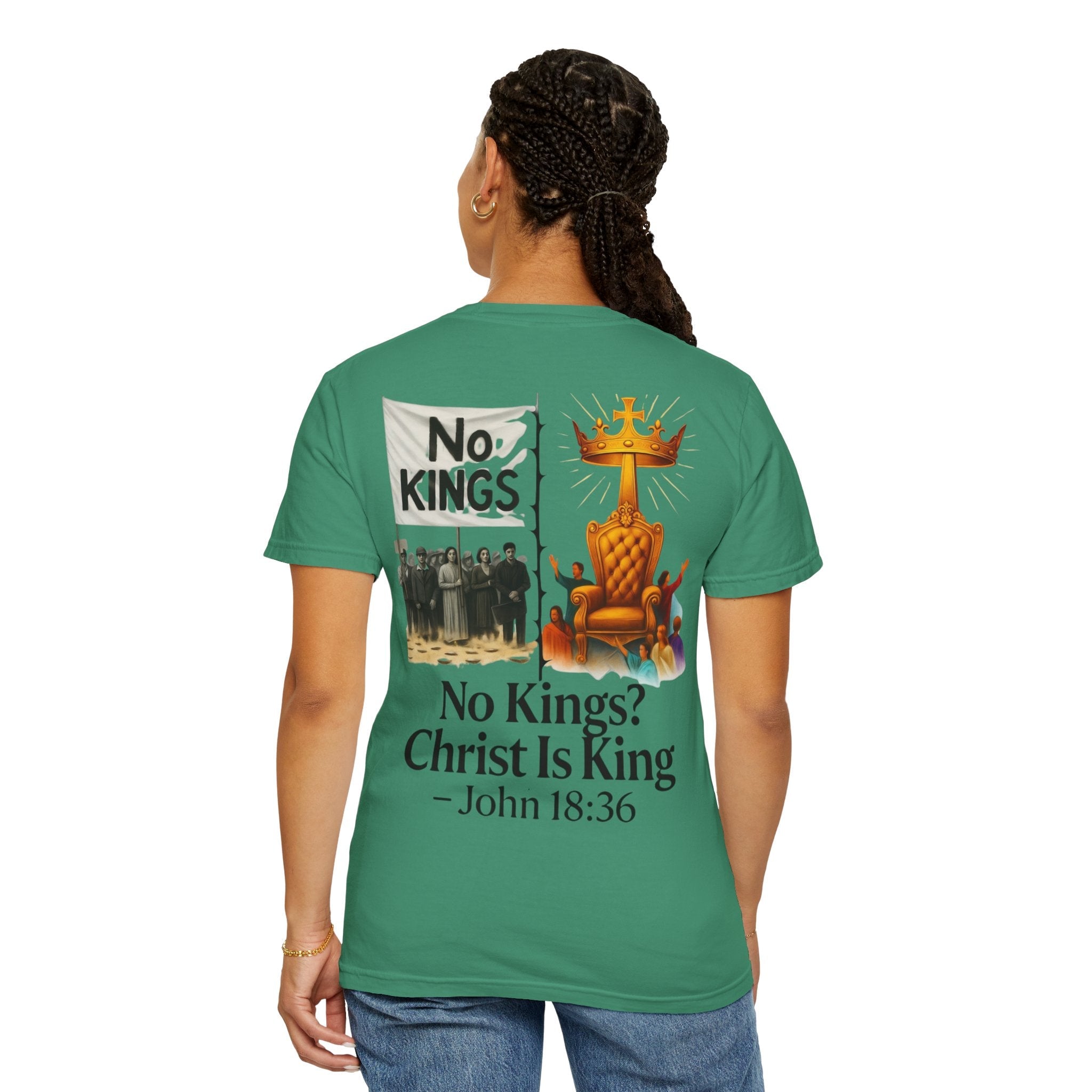 No Kings? Christ is King T-Shirt – Bold Christian Faith Tee for Devoted Believers Printify