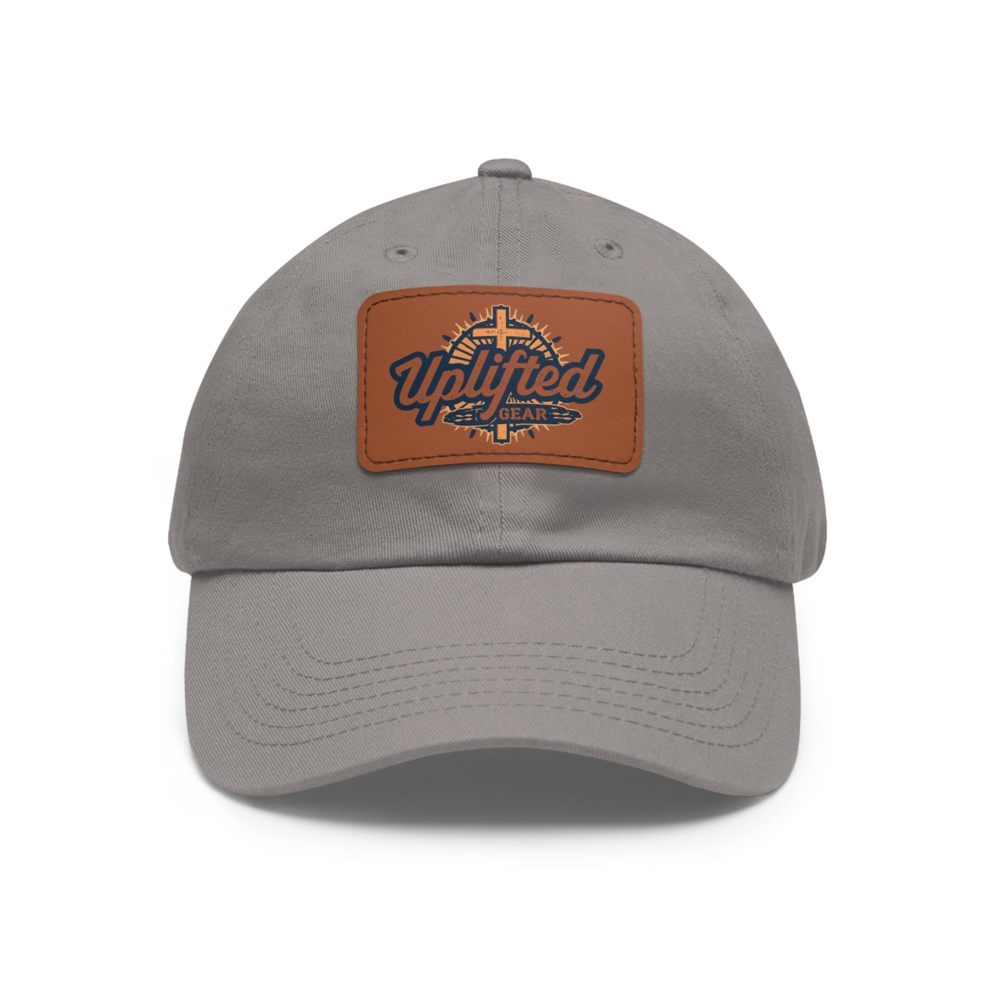 Uplifted Gear Dad Hat Christian Brand Rectangle Printify