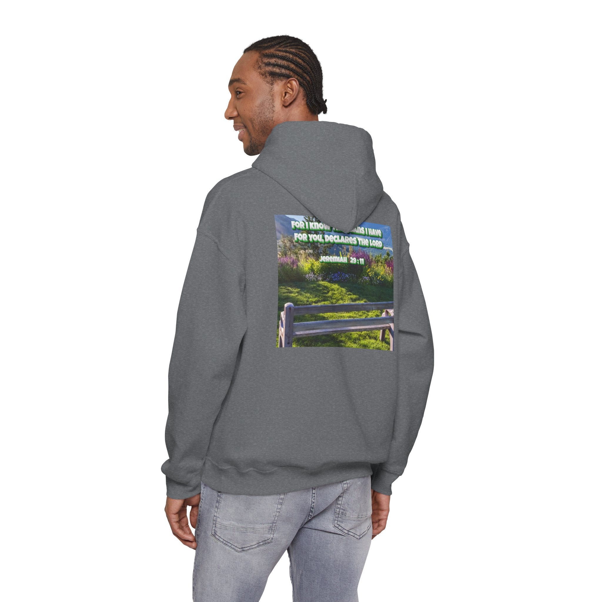 Bible Verse Unisex Heavy Blend™ Hooded Sweatshirt - Jeremiah 29 : 11 Printify
