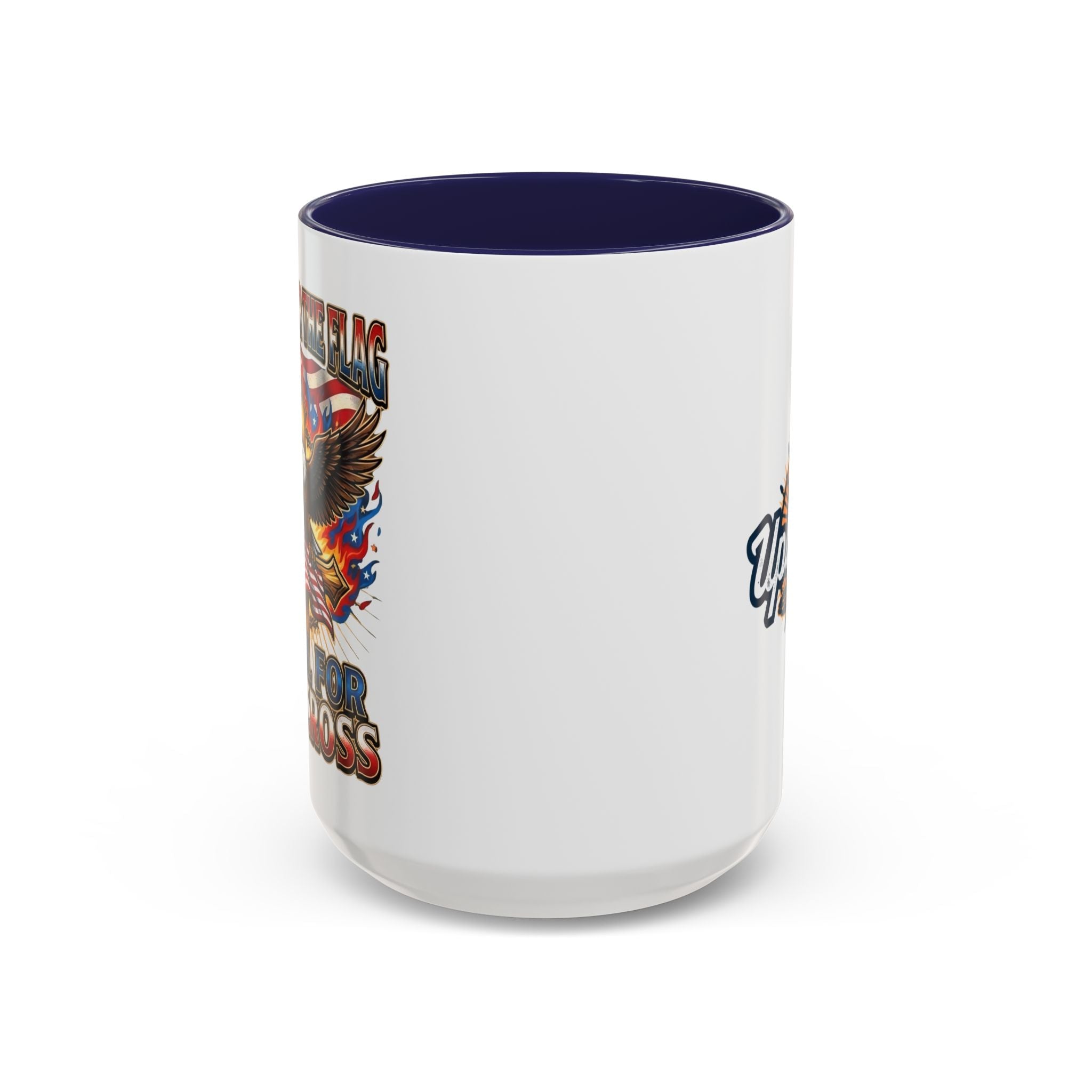 Patriotic Eagle Coffee Mug — "Stand for the Flag, Kneel for the Cross" (11/15oz) Printify