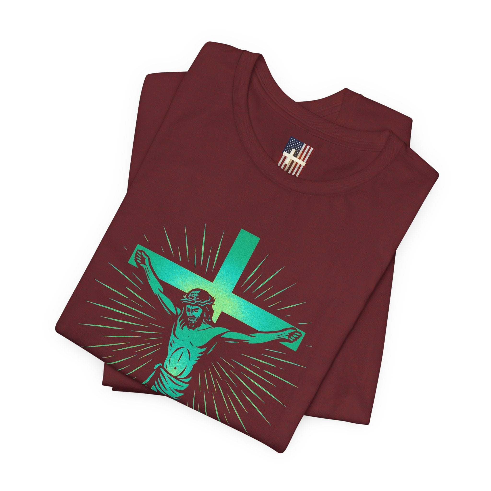 Unashamed T-shirt – Romans 1:16 Crucifixion Christian t-shirt for Bold Unwavering Faith Printify