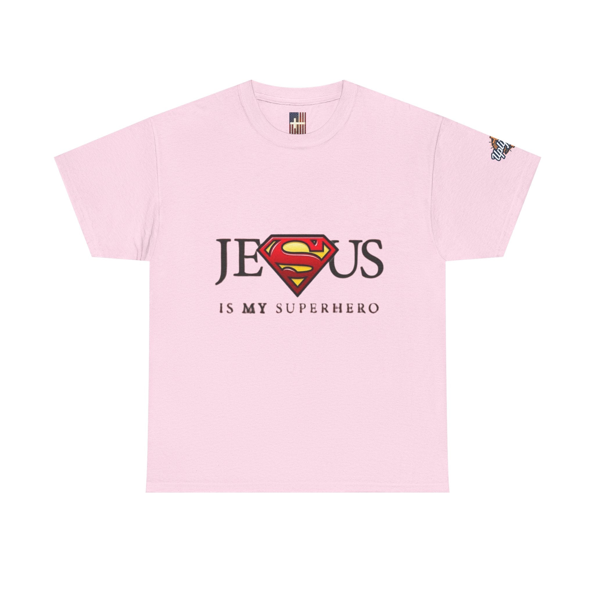 Jesus Is My Superhero T-Shirt — Faith-Based Superman-Inspired Tee Printify
