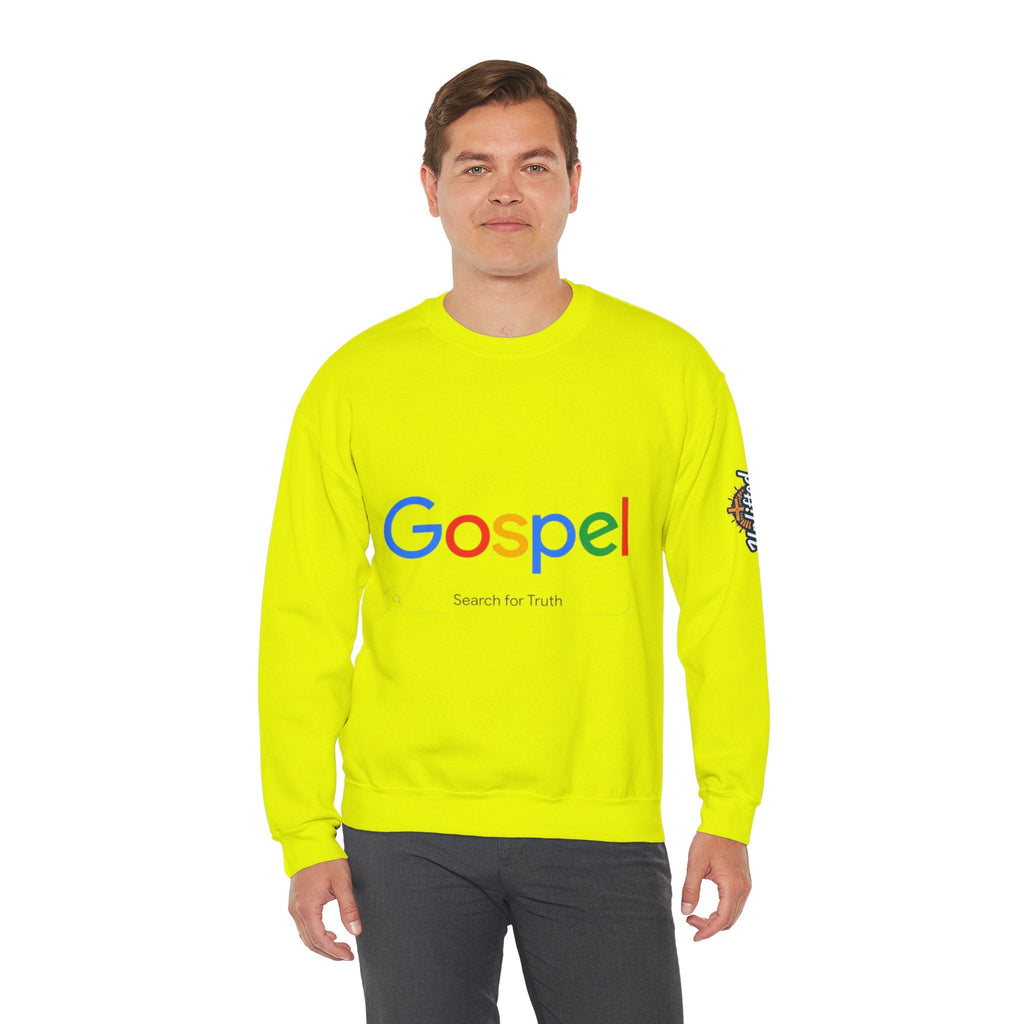 Gospel Graphic Sweatshirt — "Gospel" Colorful Logo Christian Sweatshirt Printify