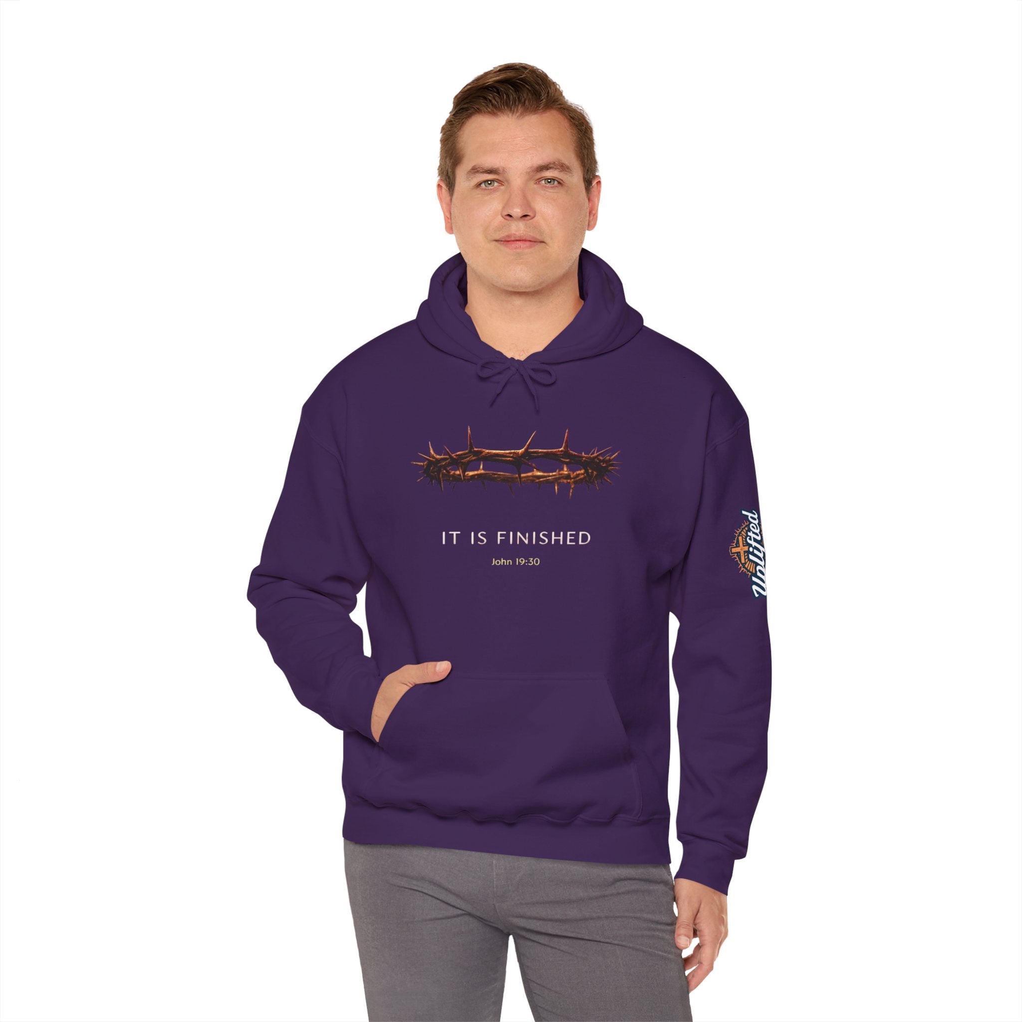 It Is Finished Crown of Thorns Hoodie — Christian John 19:30 Faith Hoodie Printify