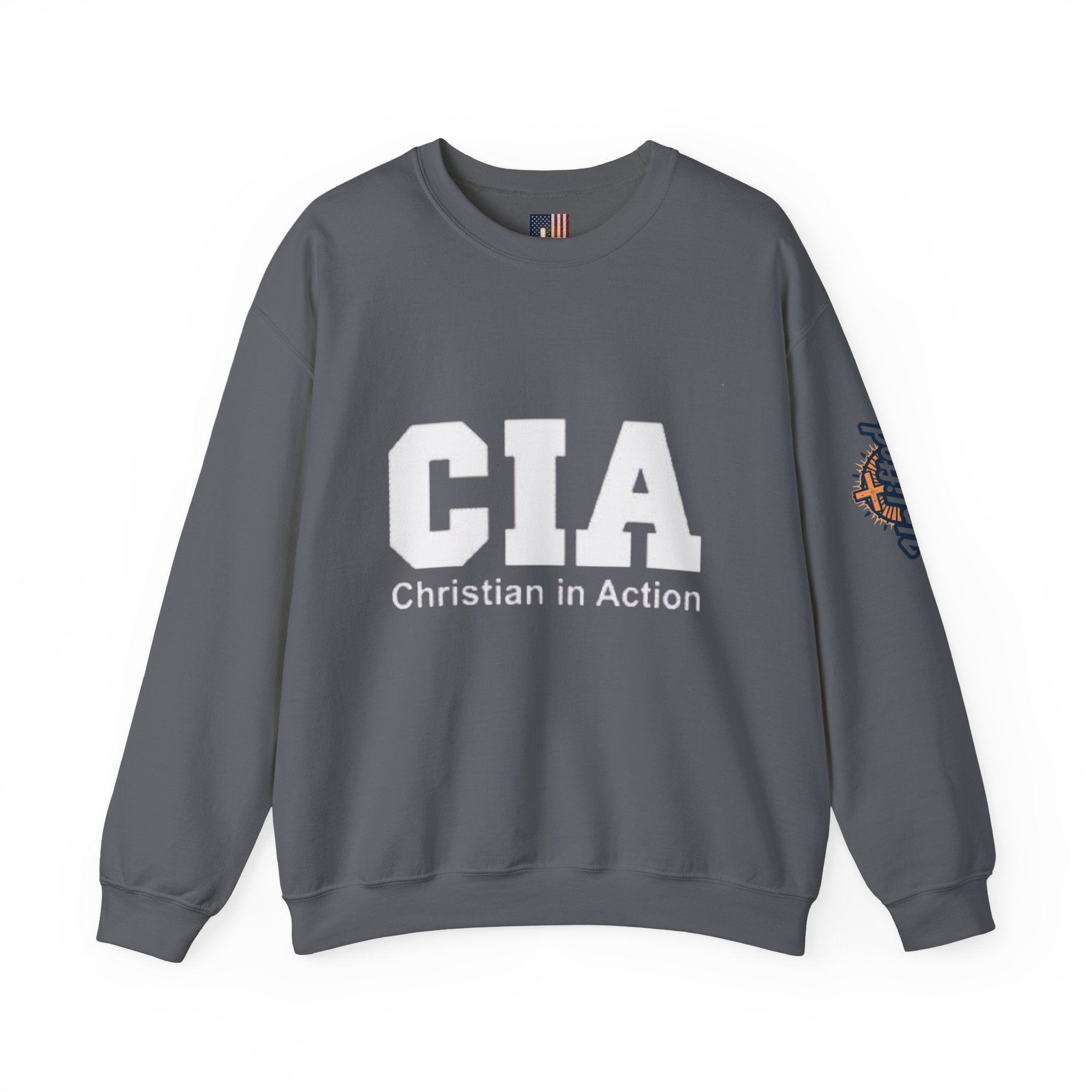 CIA Christian in Action Sweatshirt - Funny Faith Parody Sweatshirt - Mission Ready Apparel Printify