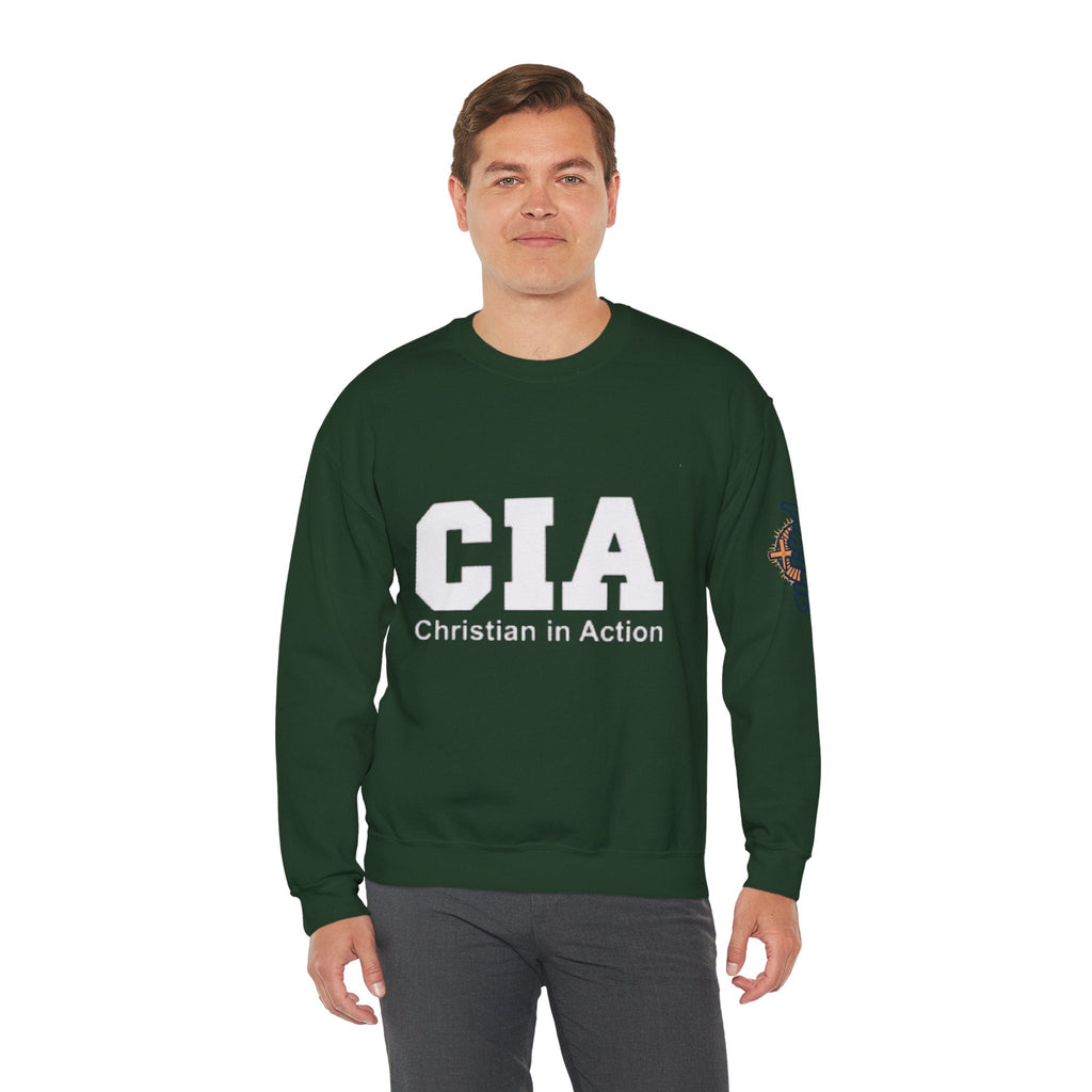 CIA Christian in Action Sweatshirt - Funny Faith Parody Sweatshirt - Mission Ready Apparel Printify