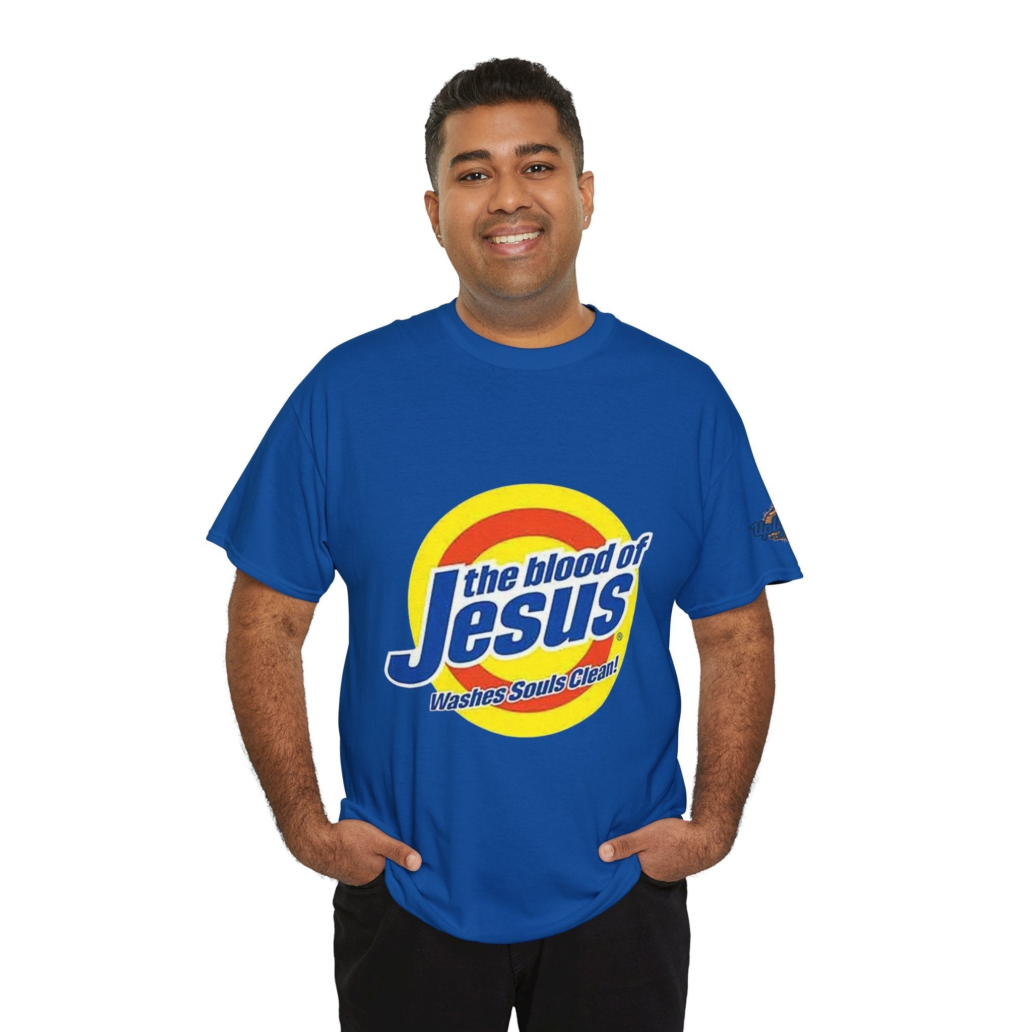 Blood of Jesus Washes Souls Clean T-shirt - Funny Tide Parody - Christian Faith T-shirt Printify