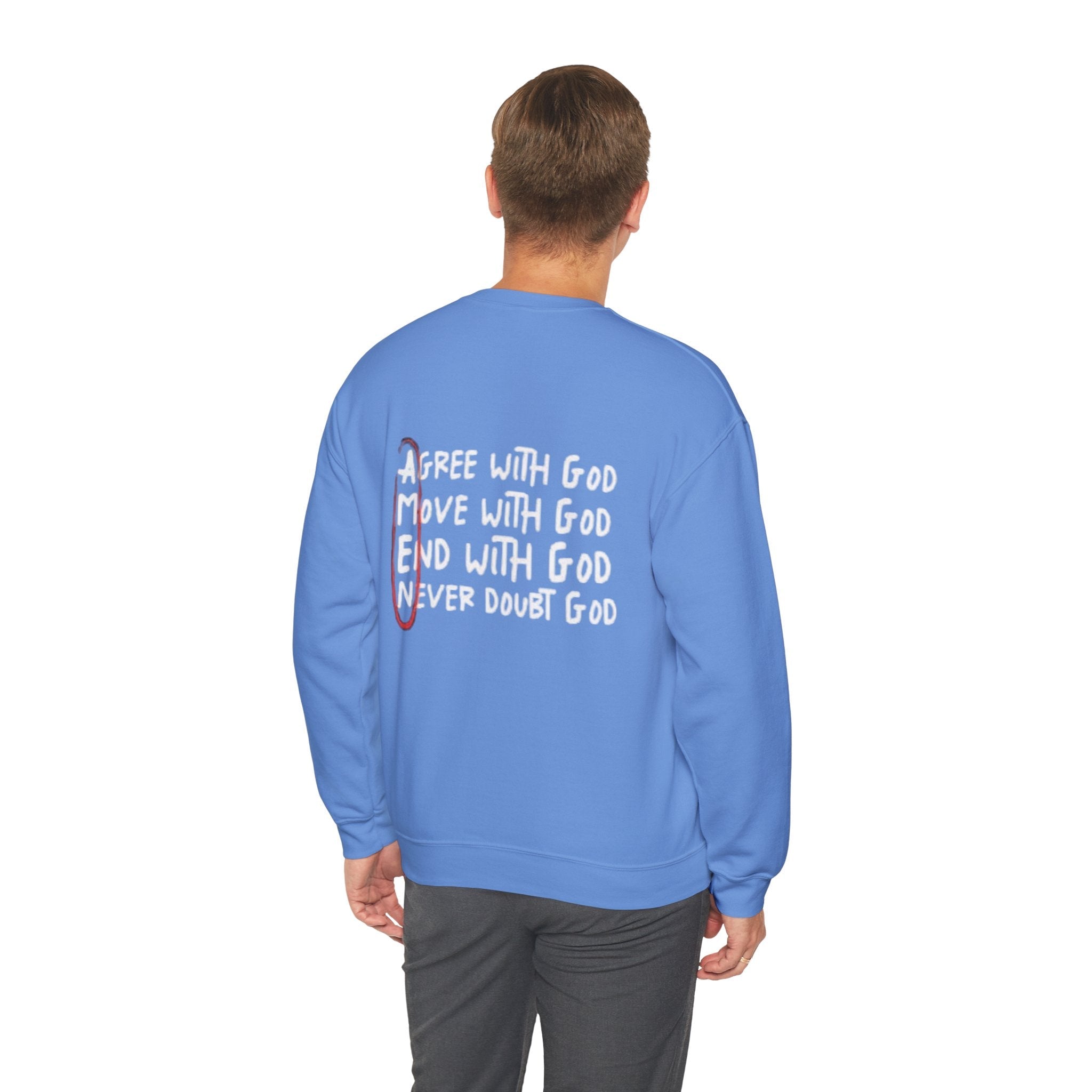 AMEN Acronym Sweatshirt – Always Agree with God Move with God End with God Never Doubt God Christian Hoodie for Unwavering Faith Printify
