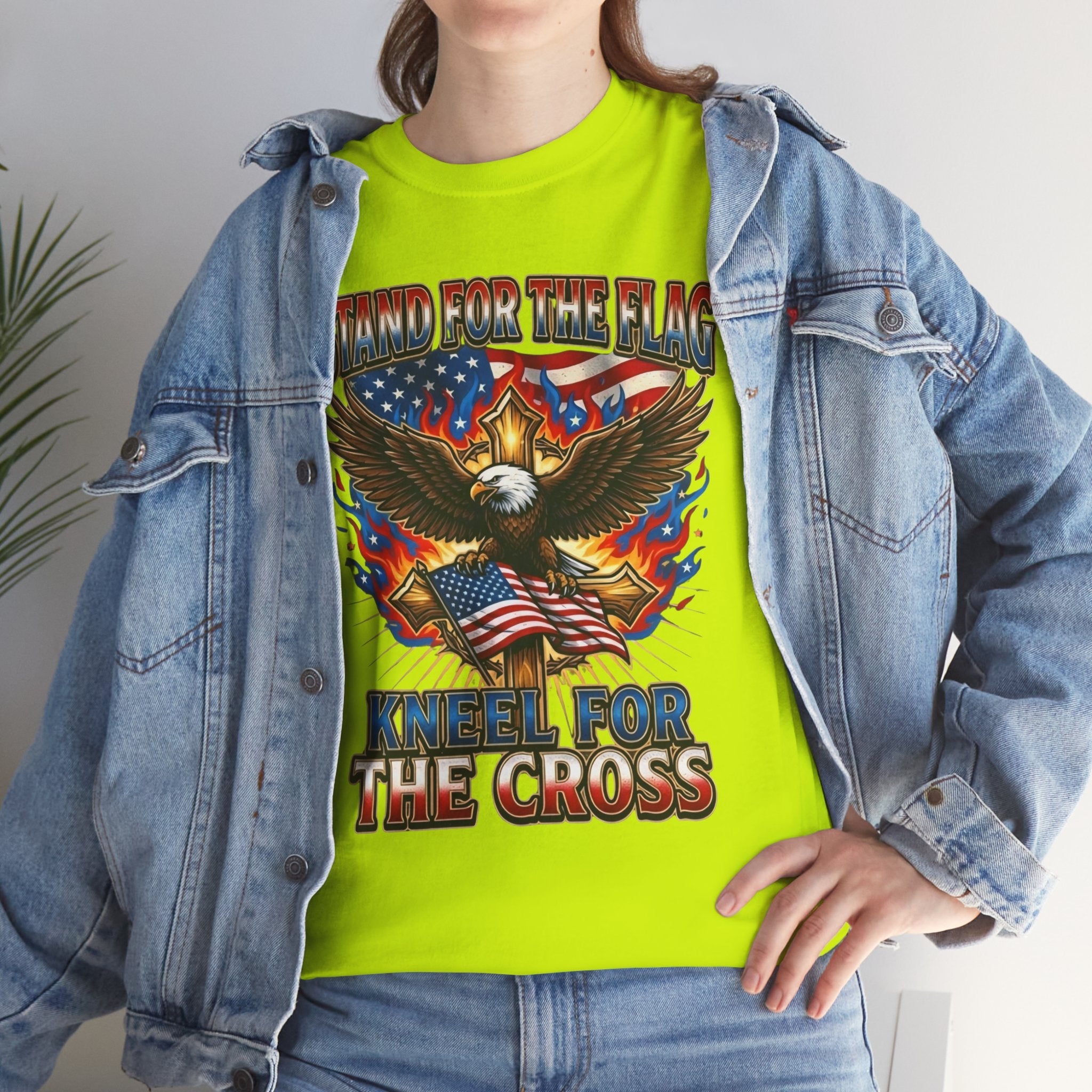 Stand for the Flag Kneel for the Cross T-shirt | Patriotic Eagle T-shirt Printify