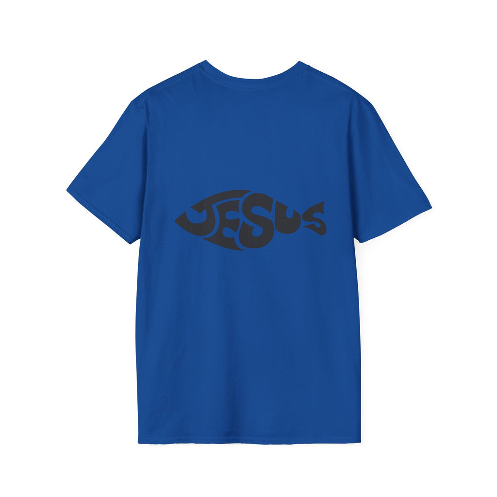 Ichthus Jesus Fish T-shirt - Jesus Word Art - Christian Faith Symbol T-shirt