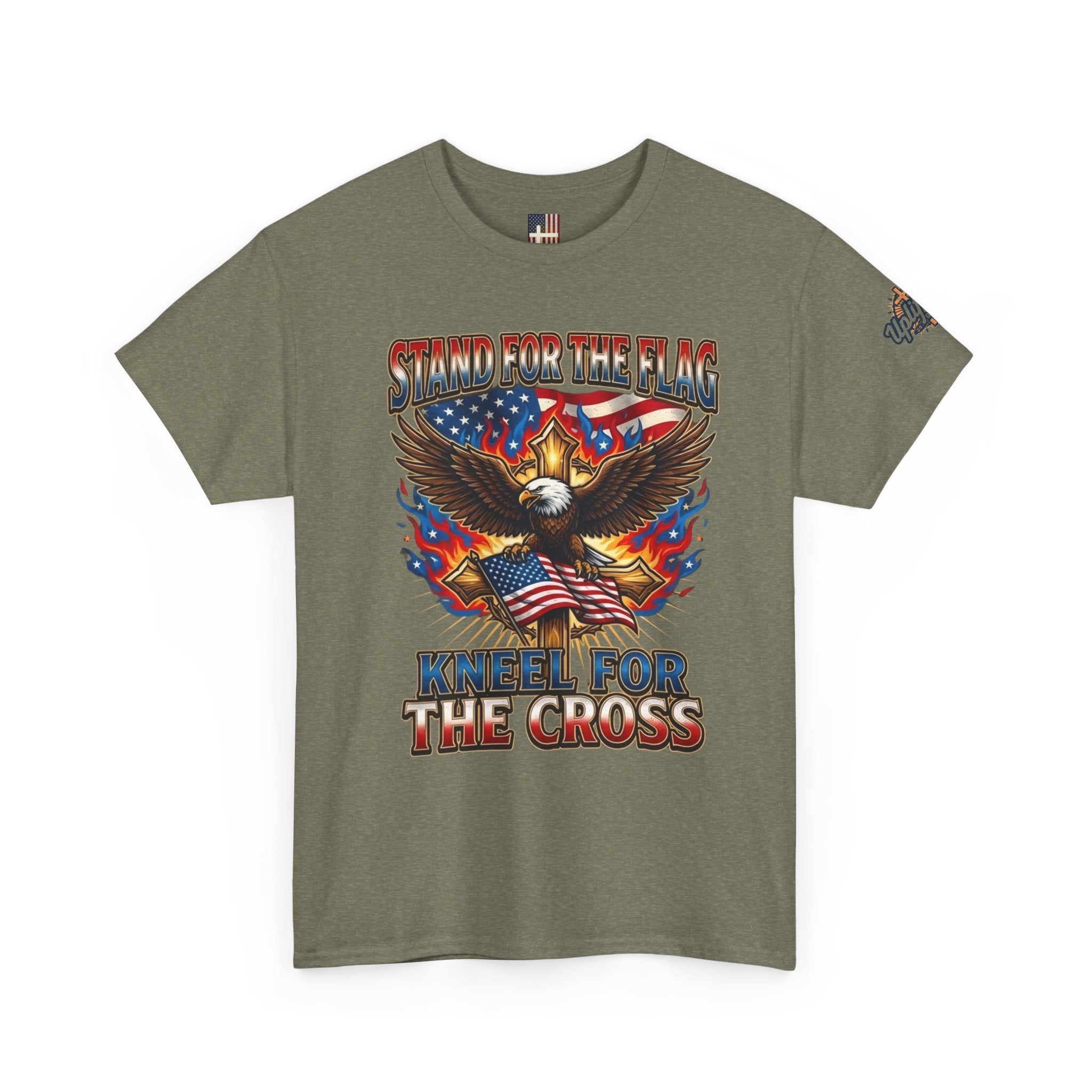 Stand for the Flag Kneel for the Cross T-shirt | Patriotic Eagle T-shirt Printify