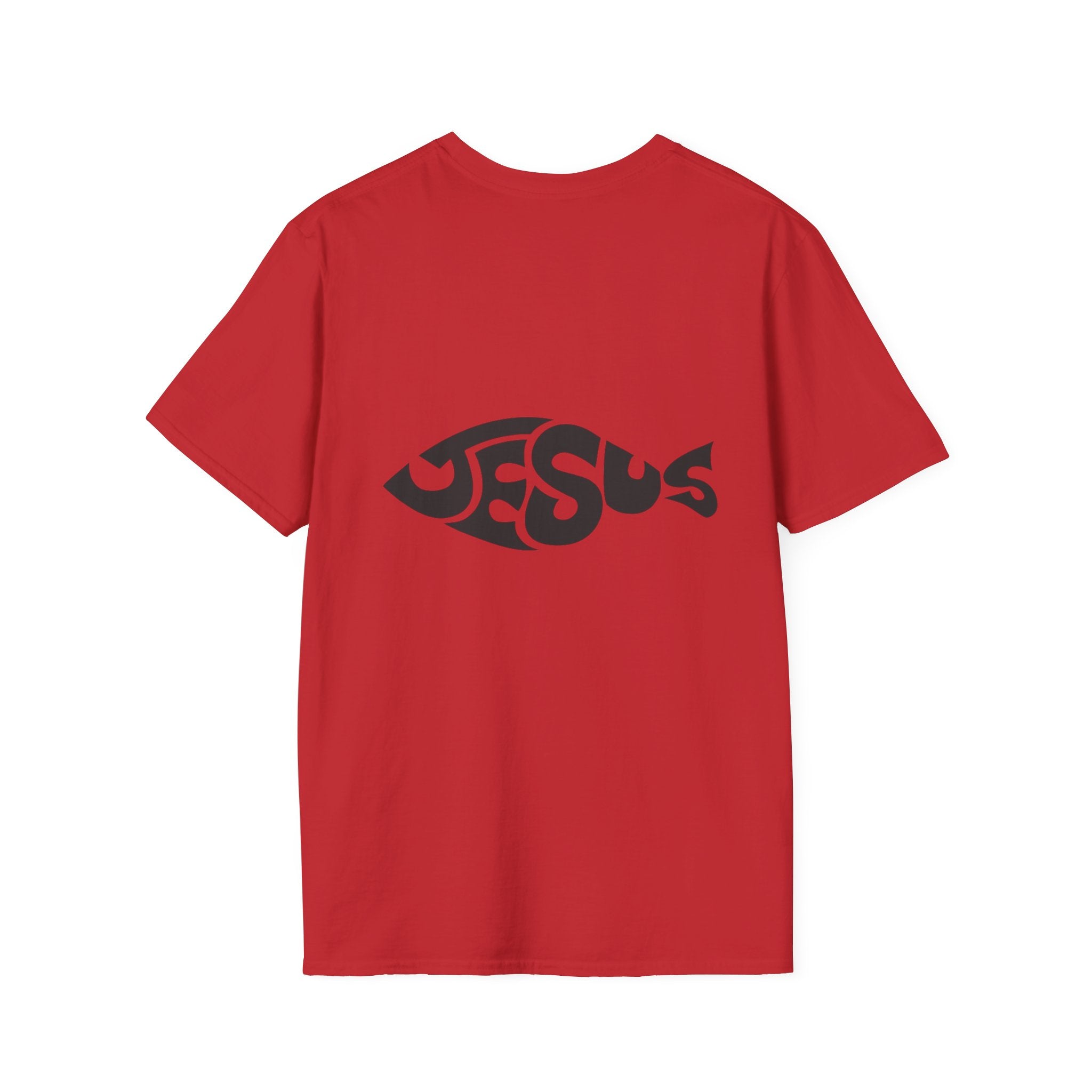 Ichthus Jesus Fish T-shirt - Jesus Word Art - Christian Faith Symbol T-shirt
