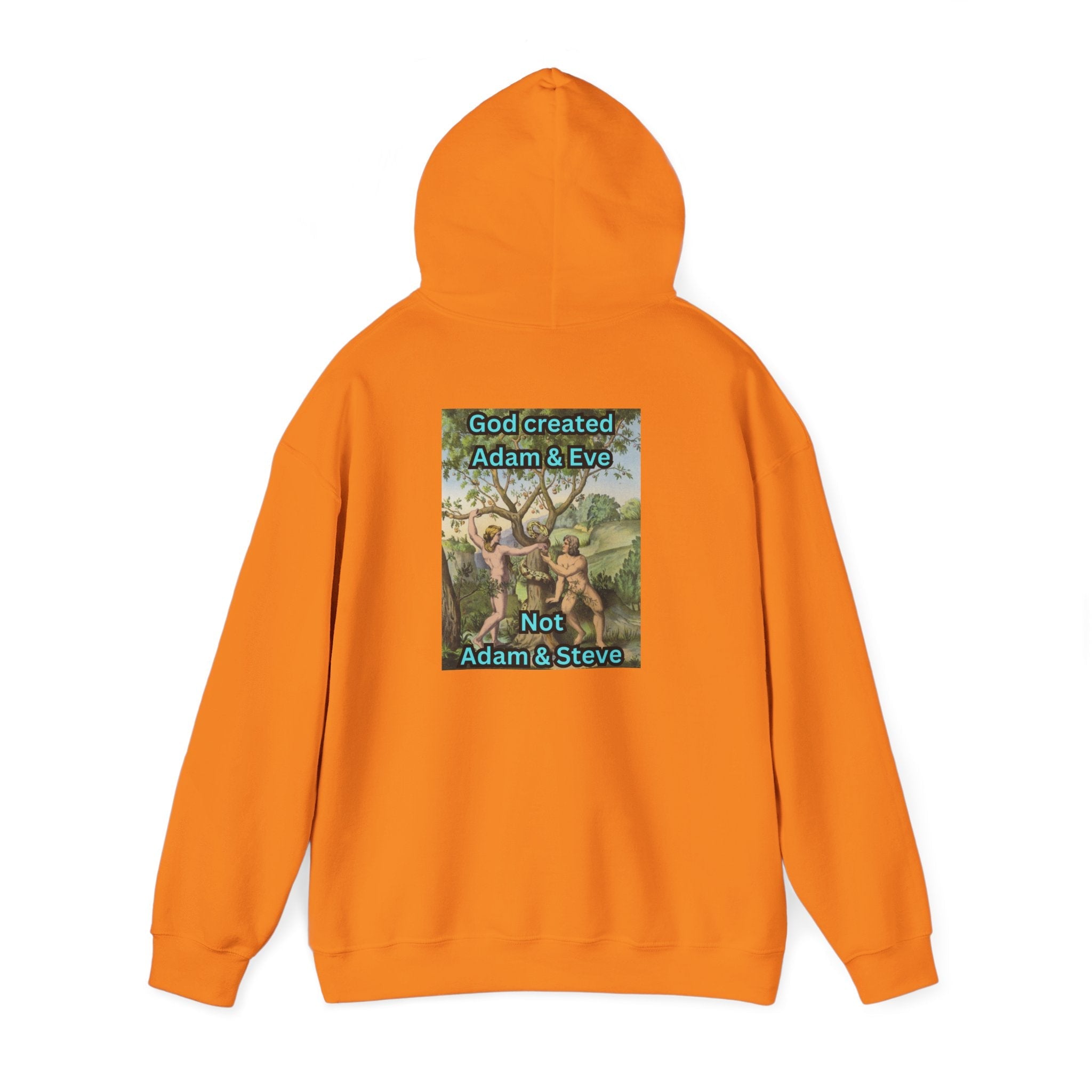 God Created Adam and Eve Hoodie – Biblical Truth Christian Hoodie for Unshakable Faith Printify