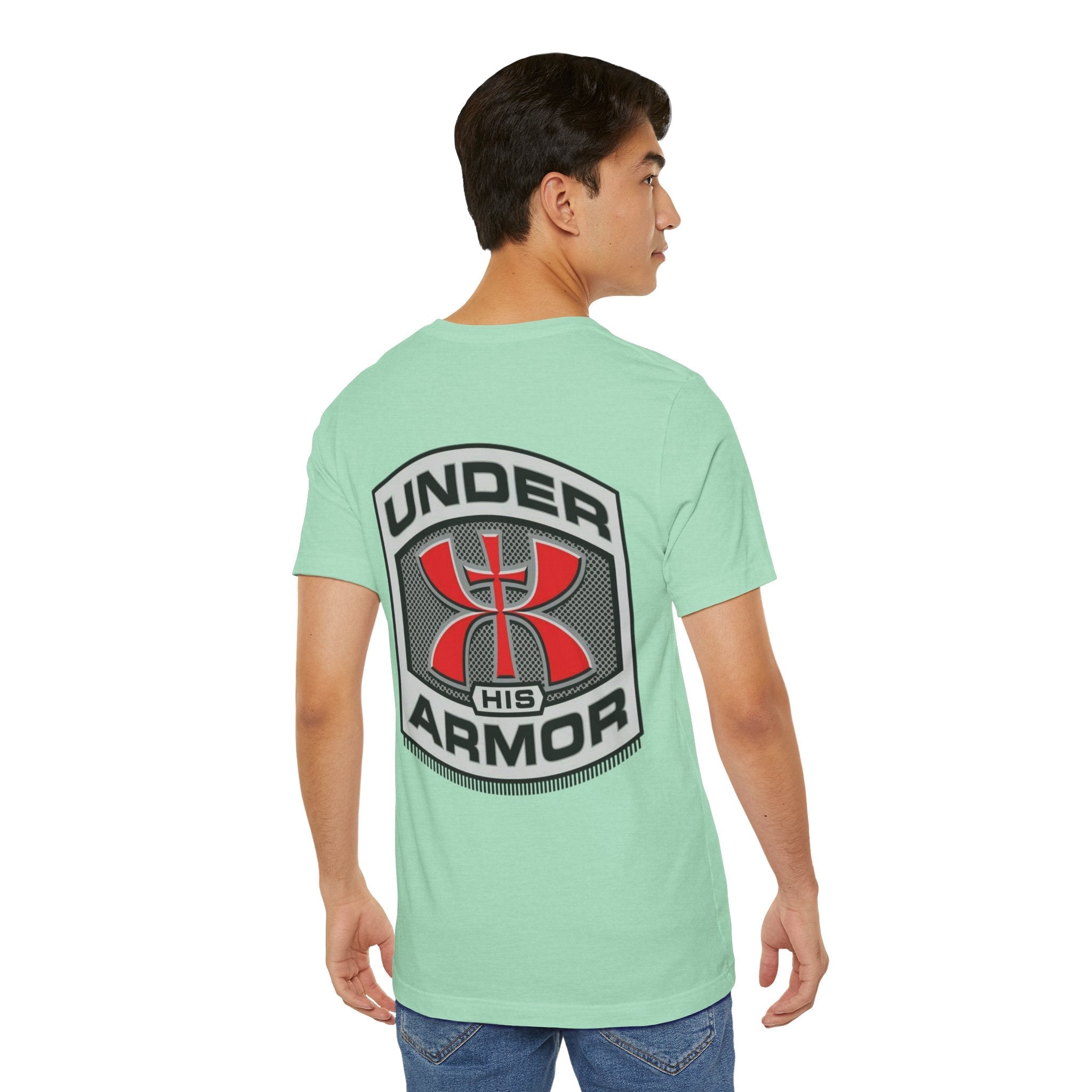 Under HIS Armor Christian T-Shirt — Faith-Inspired Under Armour Style Printify