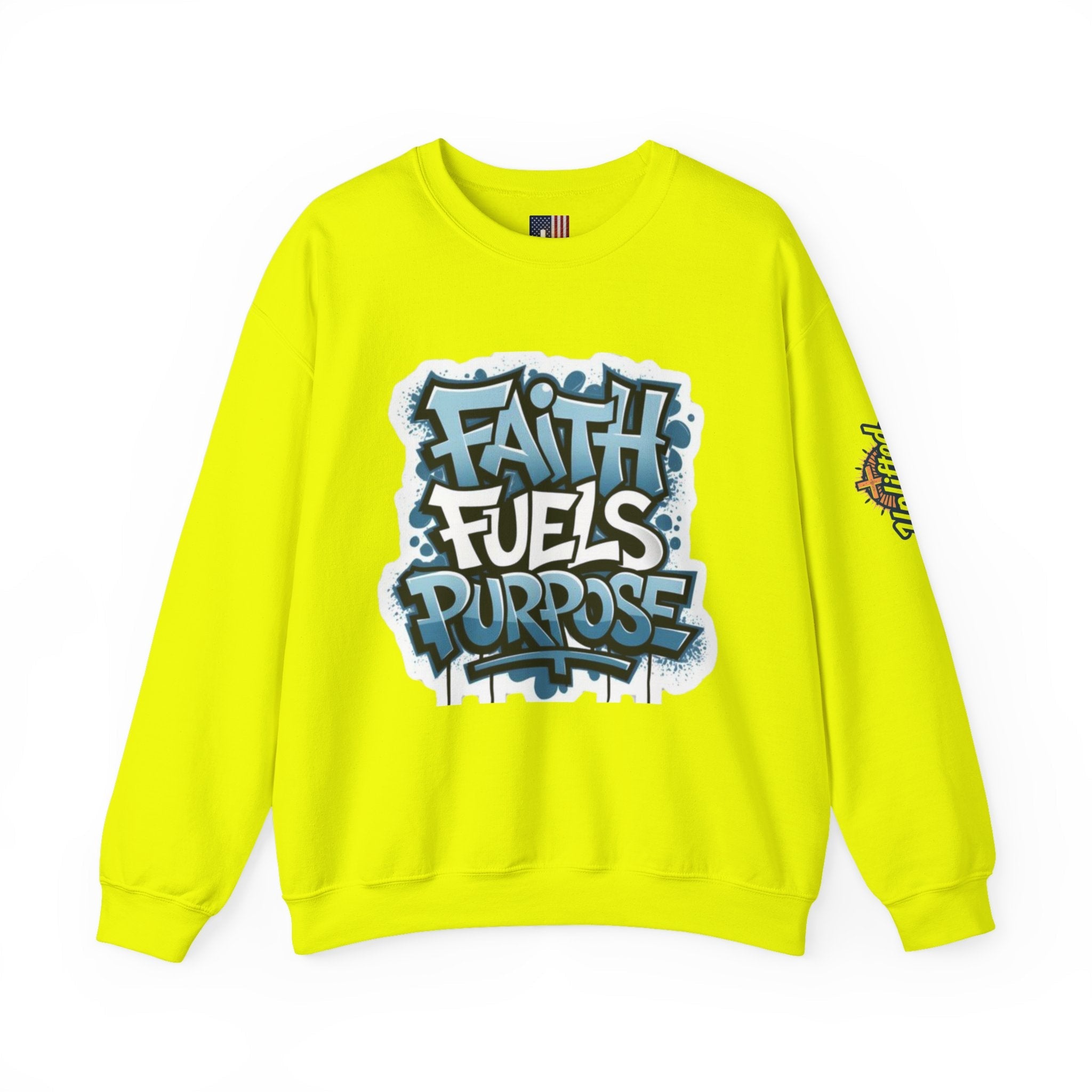 Faith Fuels Purpose Sweatshirt – Inspirational Christian Sweatshirt for Divine Drive & Unstoppable Belief Printify