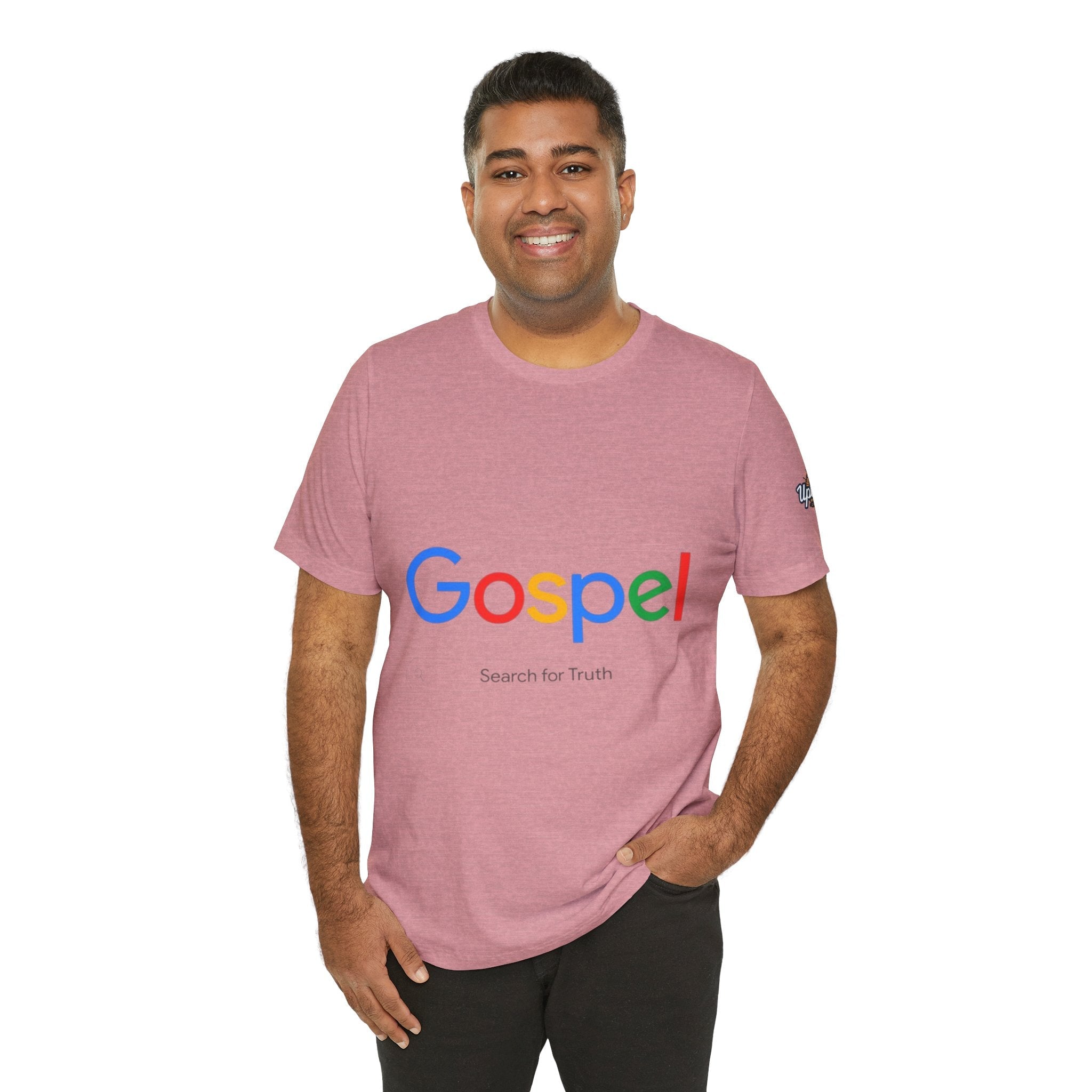 Gospel Graphic Tee — "Gospel" Colorful Logo Christian T-Shirt Printify