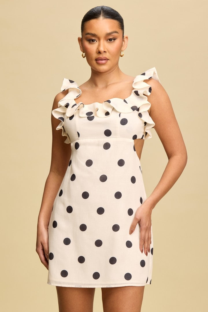 Polka Dot Ruffle Dress Pretty Little Patriot