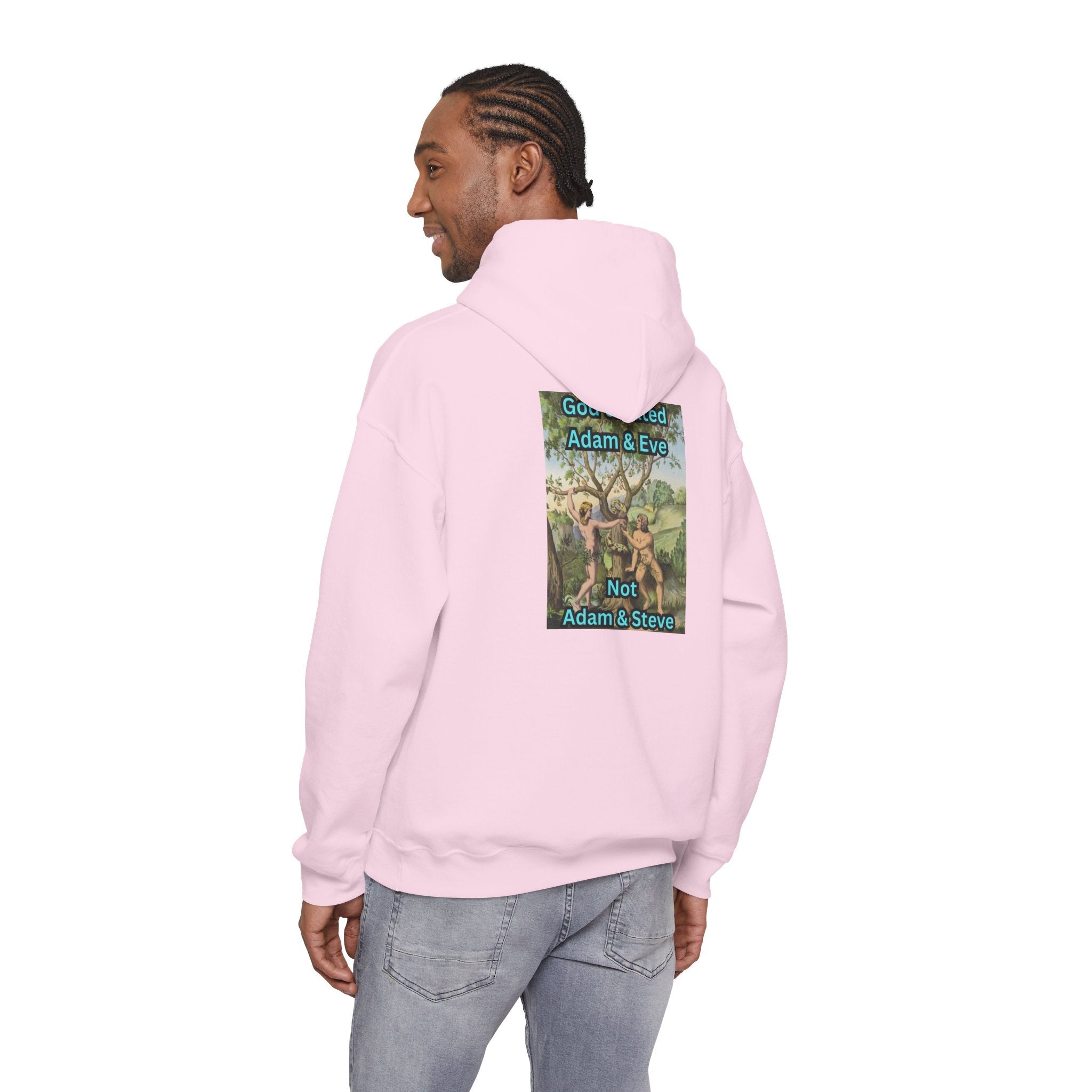 God Created Adam and Eve Hoodie – Biblical Truth Christian Hoodie for Unshakable Faith Printify