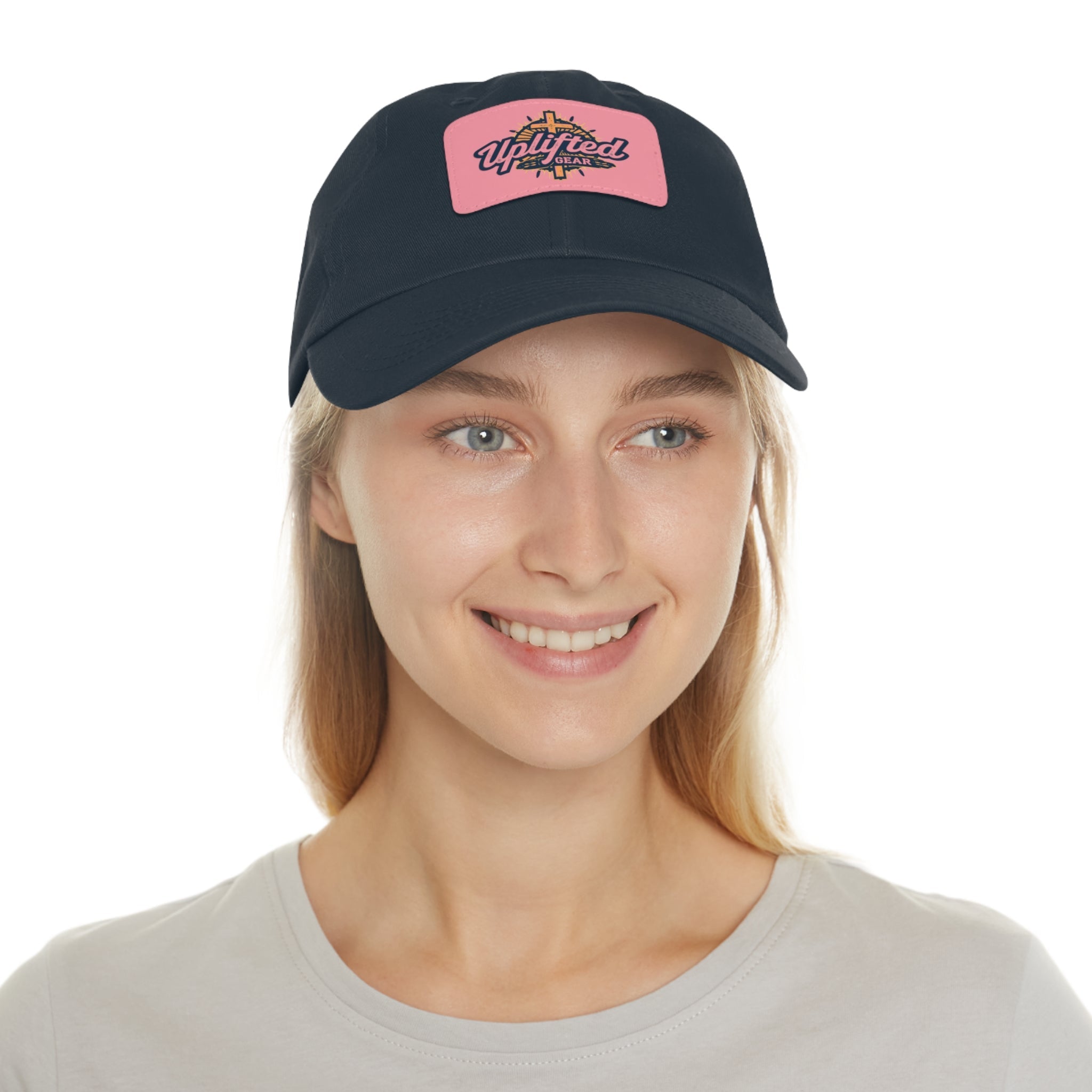 Uplifted Gear Dad Hat Christian Brand Rectangle Printify