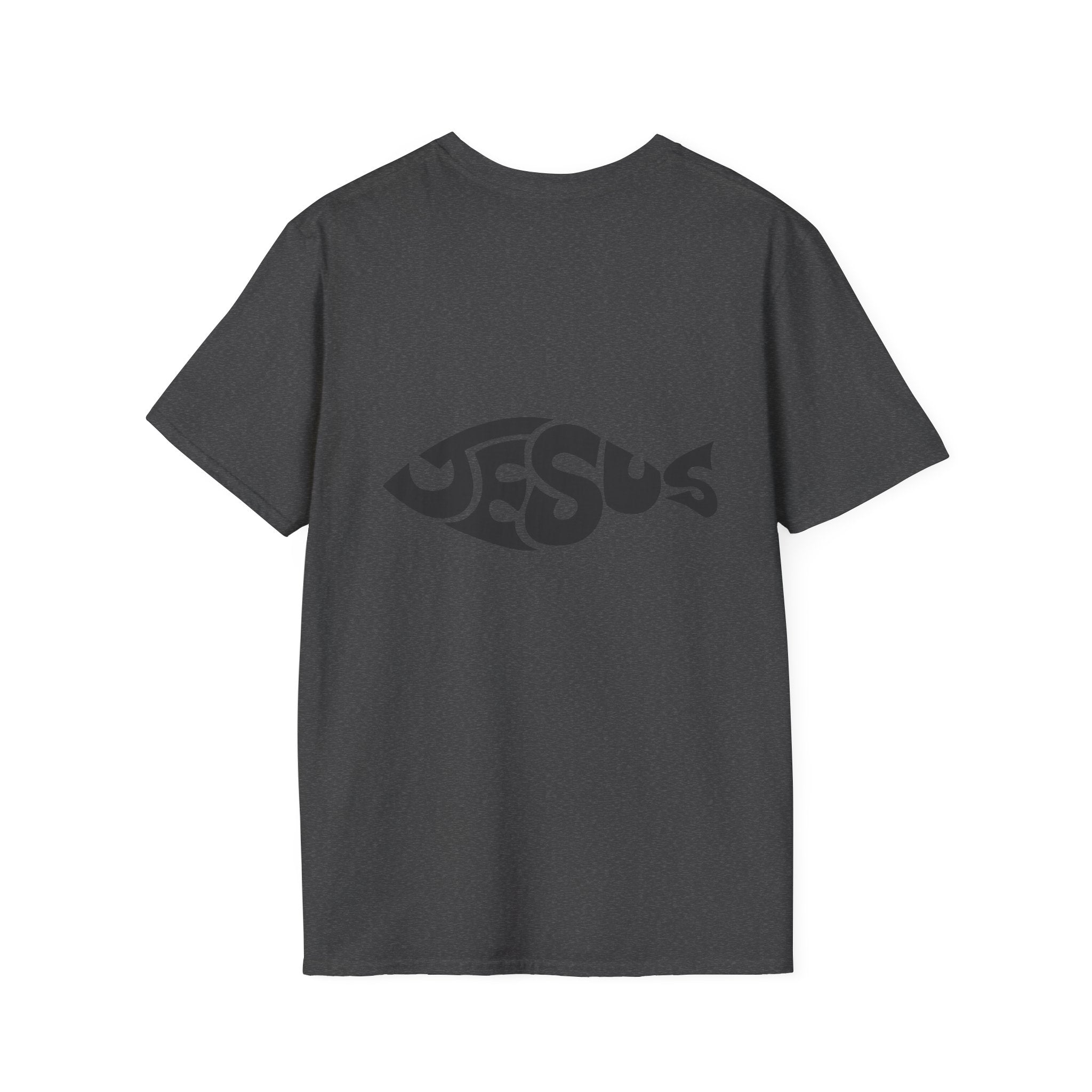 Ichthus Jesus Fish T-shirt - Jesus Word Art - Christian Faith Symbol T-shirt