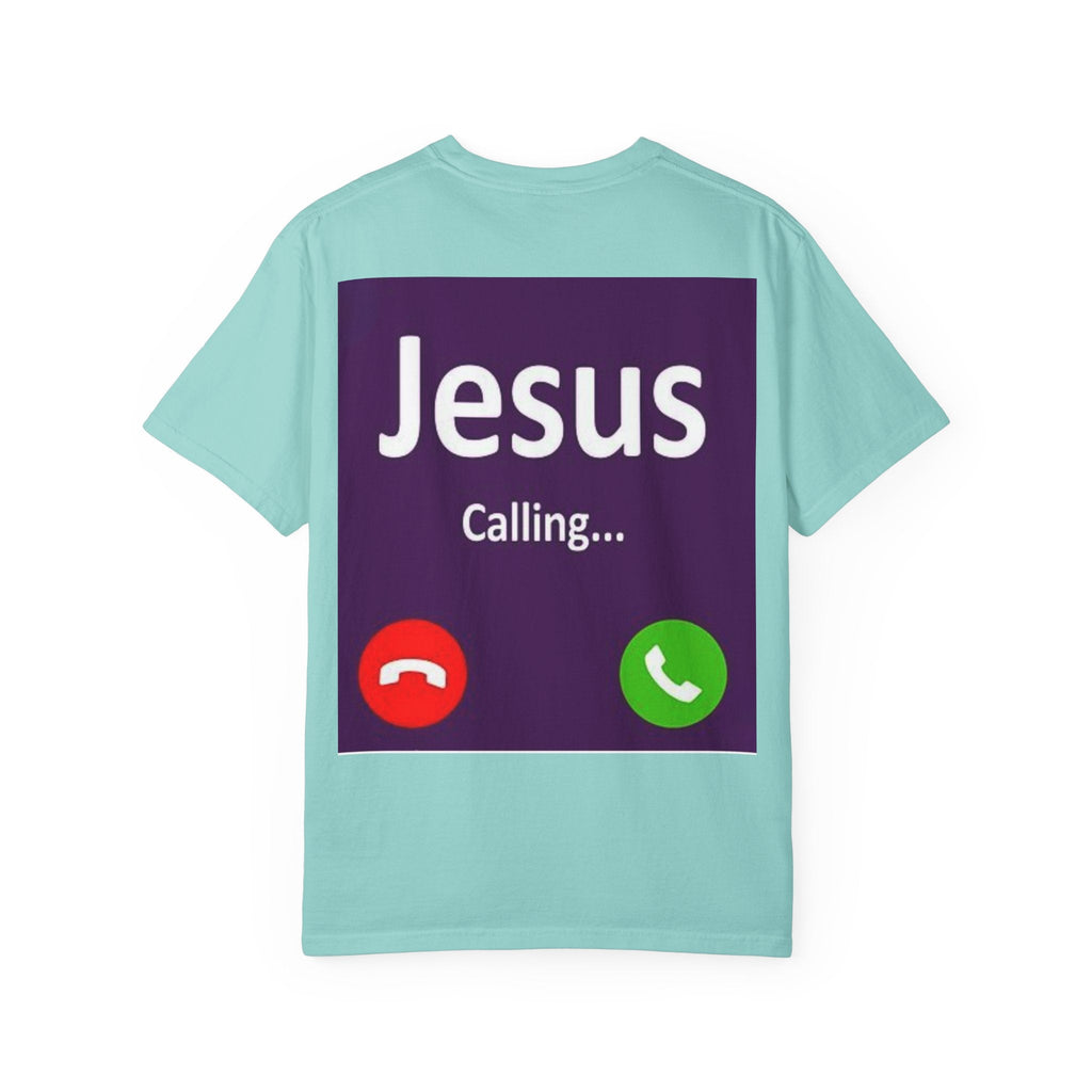 Jesus Calling T-shirt, – Funny Cell Phone Screen Christian T-shirt, for Divine Connection & Faith Humor Printify