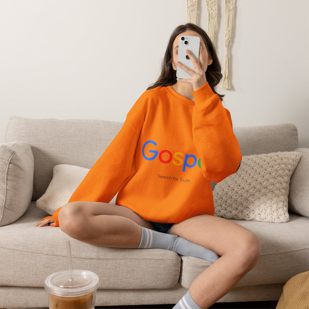 Gospel Graphic Sweatshirt — "Gospel" Colorful Logo Christian Sweatshirt Printify