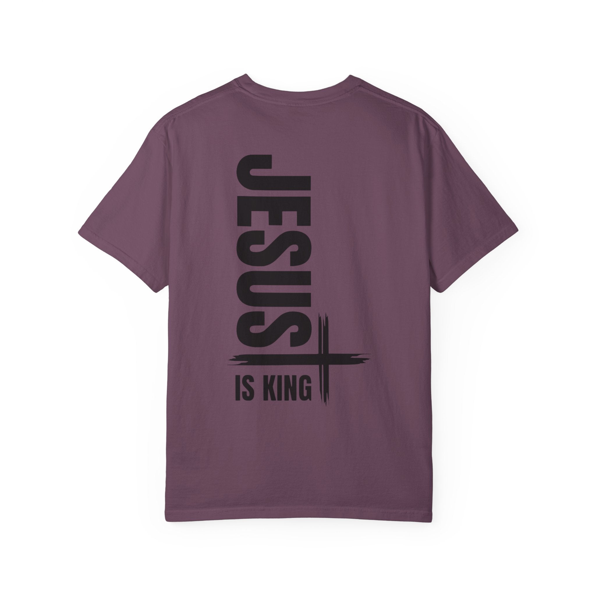 Jesus Is King T-shirt | Modern Typographic Cross Christian T-shirt Printify