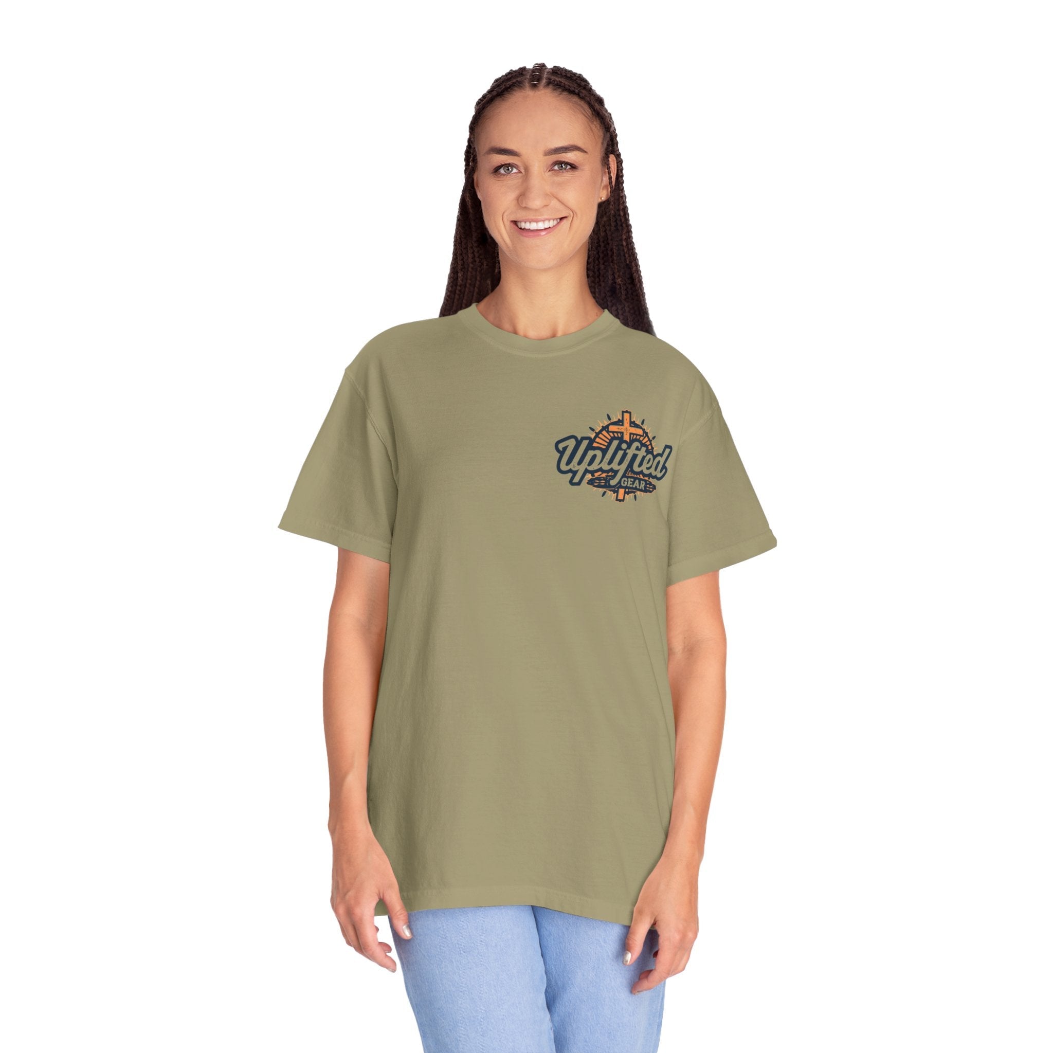 Religious Graphic Tee with Armor Of God Design - Unisex Garment-Dyed T-shirt Printify
