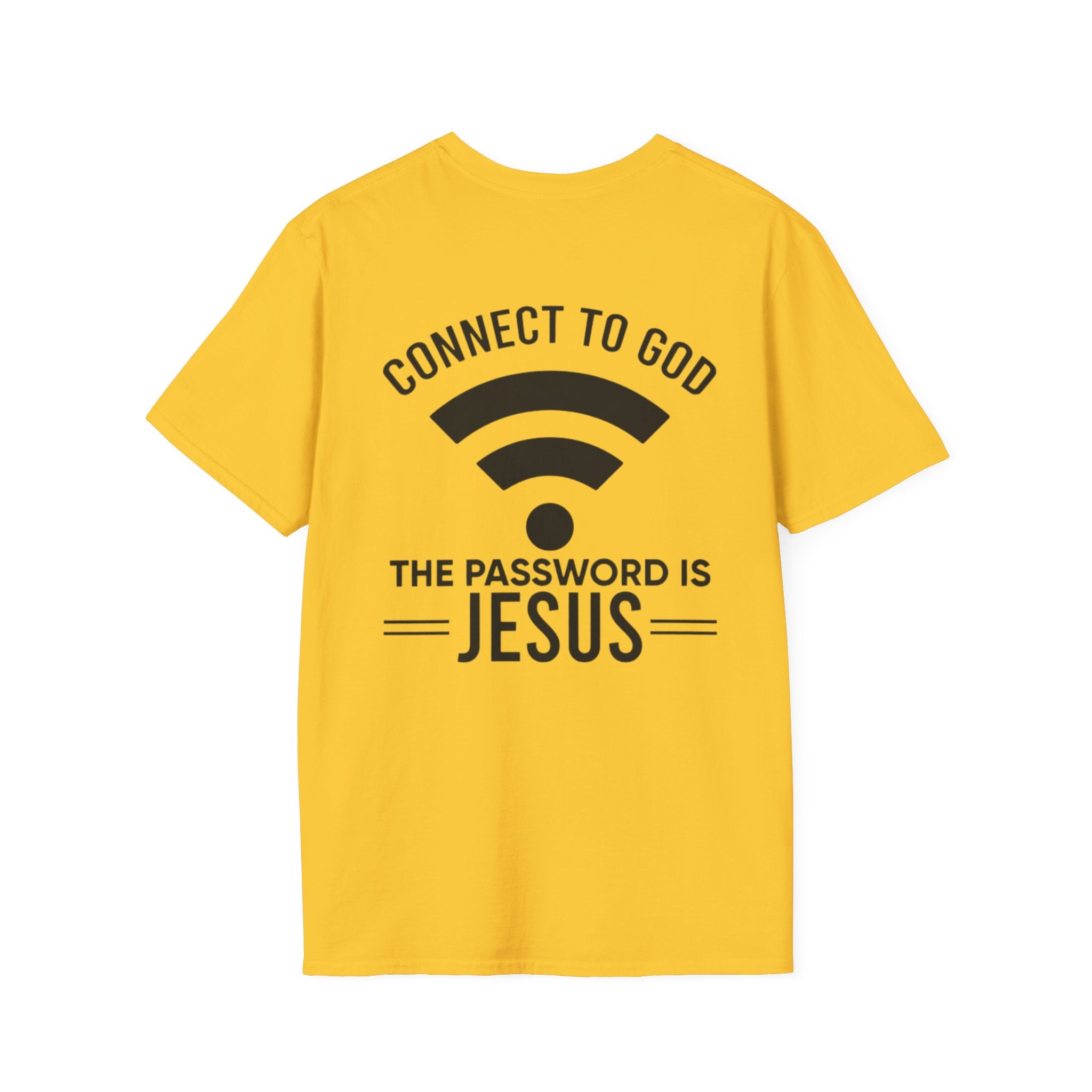 Connect to God T-shirt - WIFI Password is Jesus - Funny Christian Faith T-shirt Printify