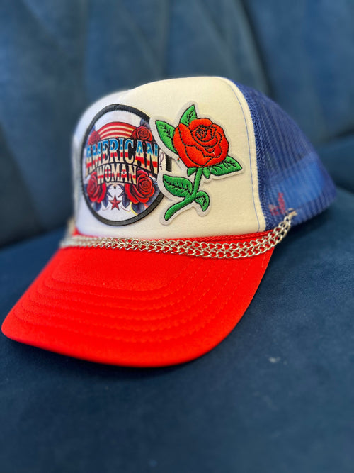 American Woman Patch Hat -clearance Pretty Little Patriot