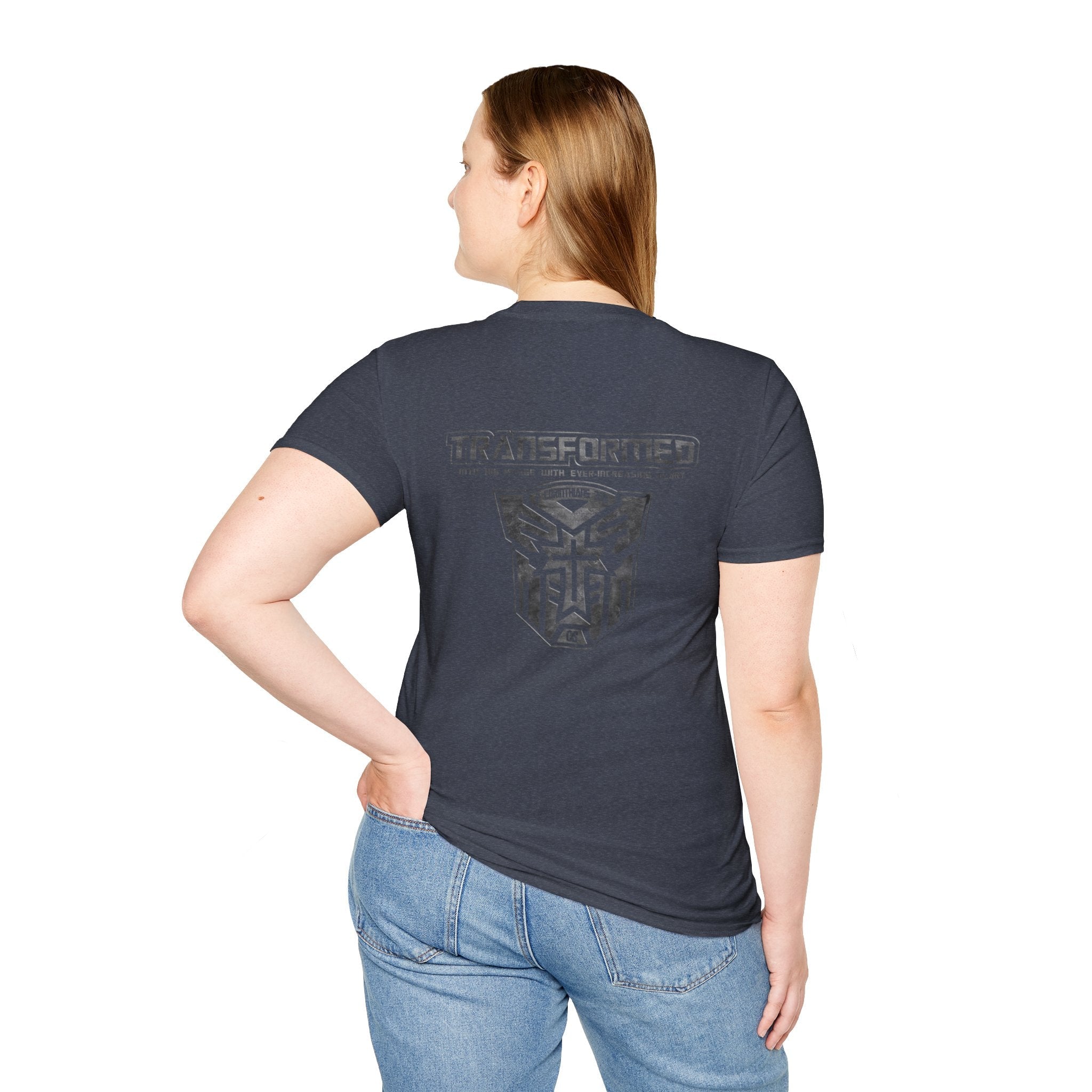 Transformer Logo Christian T-shirt | 2 Corinthians 3:18 Bible Verse T-shirt Printify