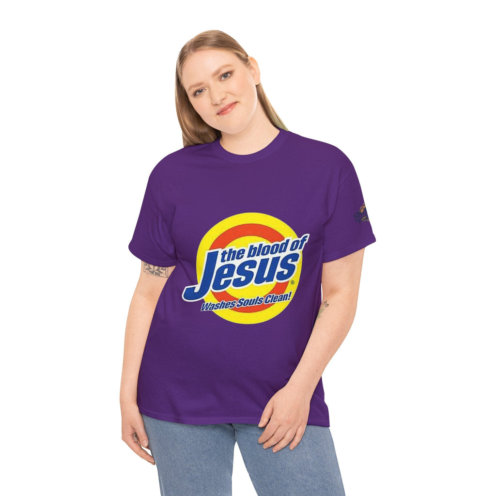 Blood of Jesus Washes Souls Clean T-shirt - Funny Tide Parody - Christian Faith T-shirt Printify