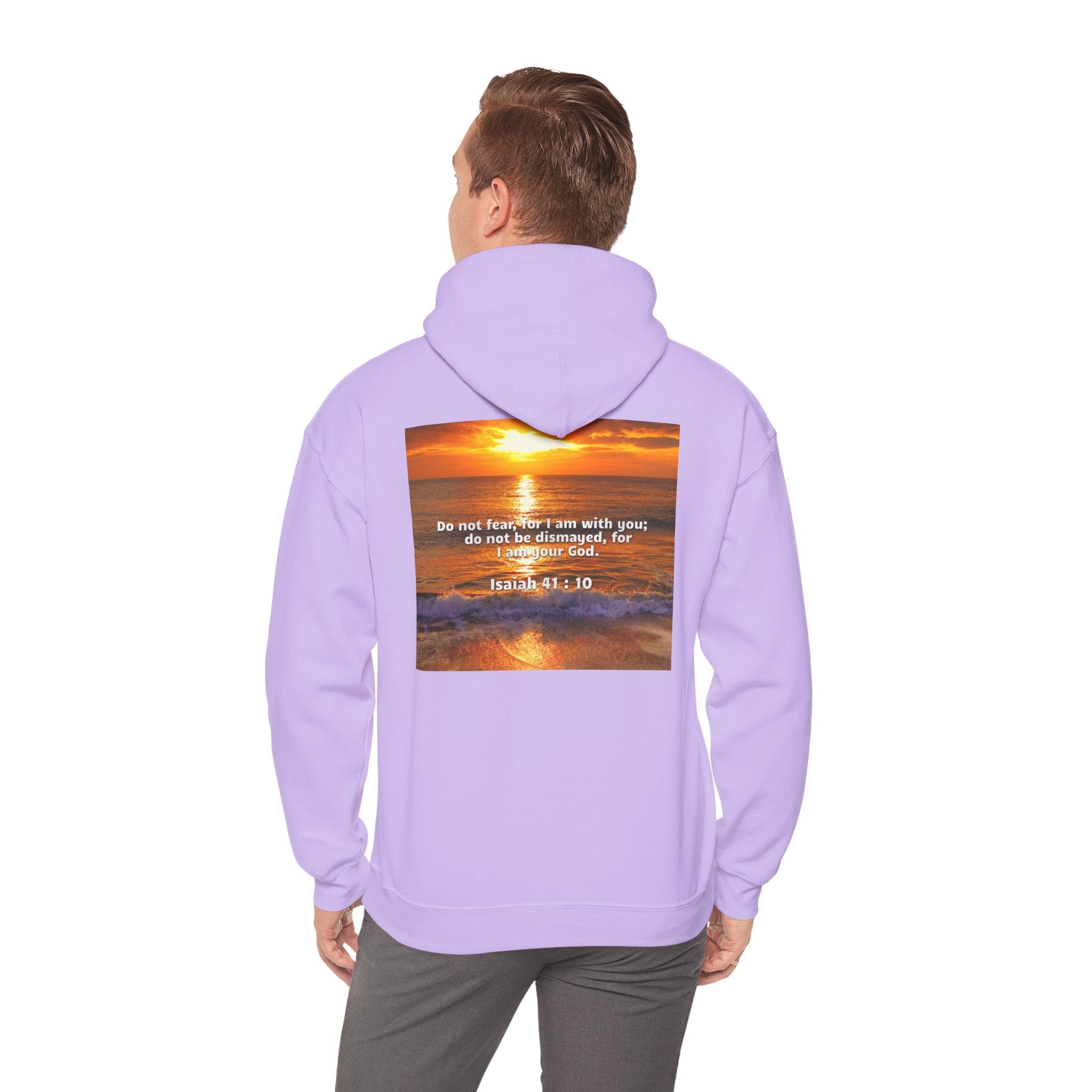 Bible Verse Unisex Heavy Blend™ Hooded Sweatshirt - Isaiah 41 : 10 Printify