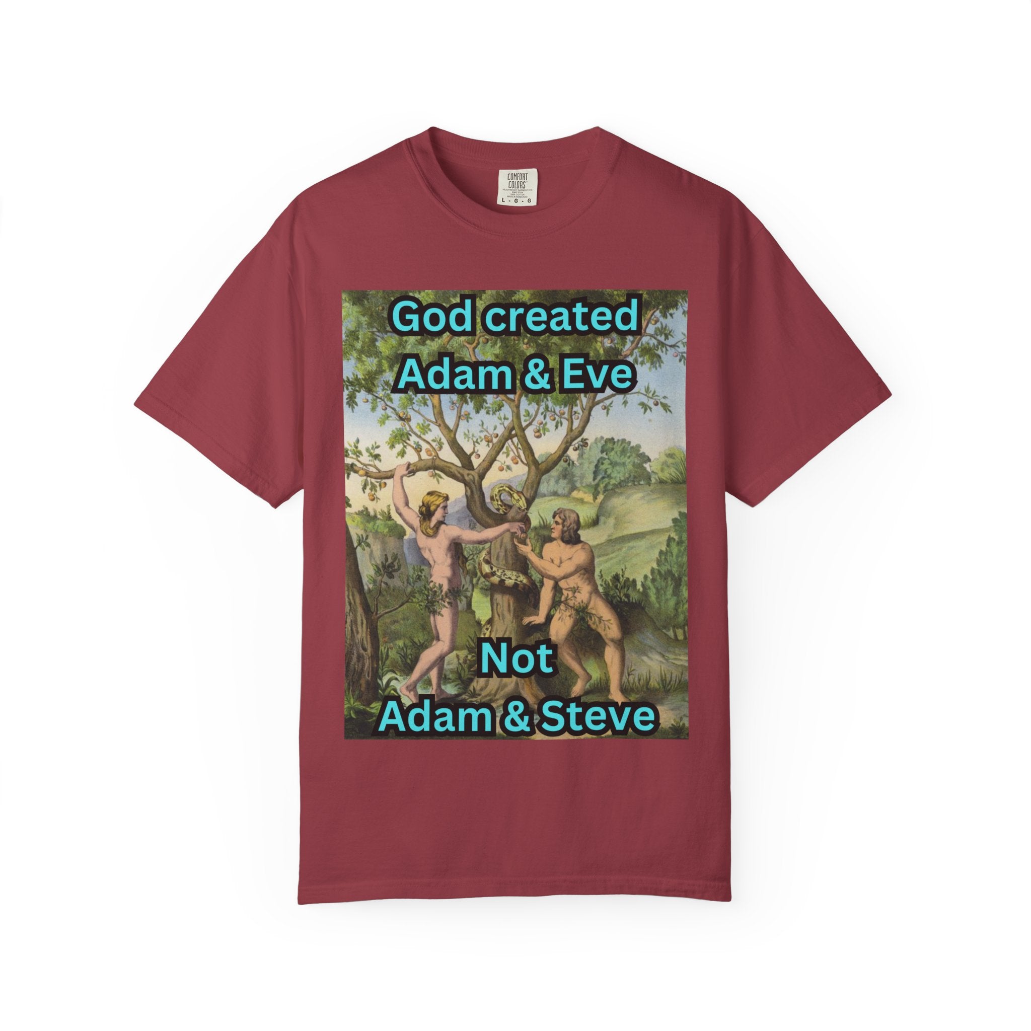 God Created Adam and Eve T-Shirt – Biblical Truth Christian Tee for Bold Faith Printify