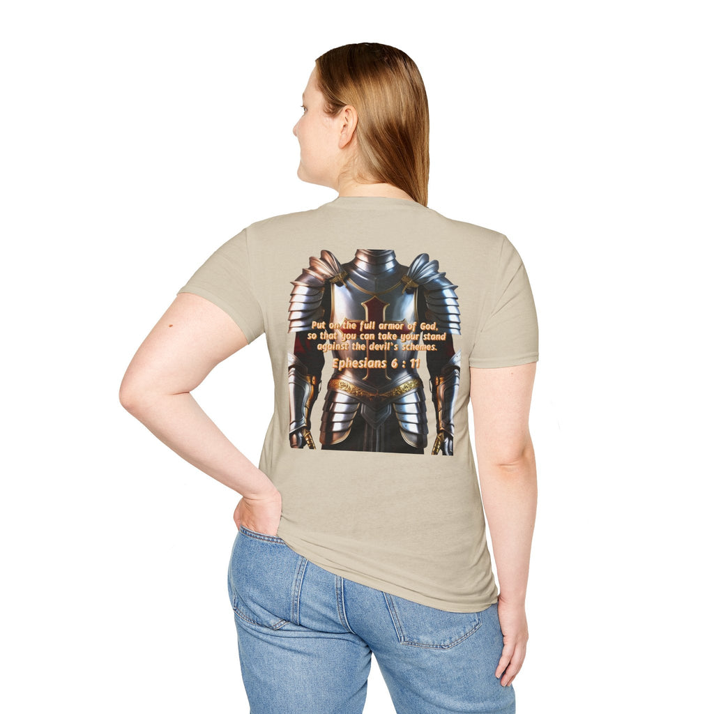 Religious Graphic Armor Of God Design - Unisex Softstyle T-Shirt Printify