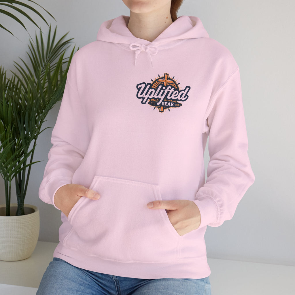 Uplifted Gear Christian Hoodie – Bold Logo Faith Hoodie for Inspired Living Printify