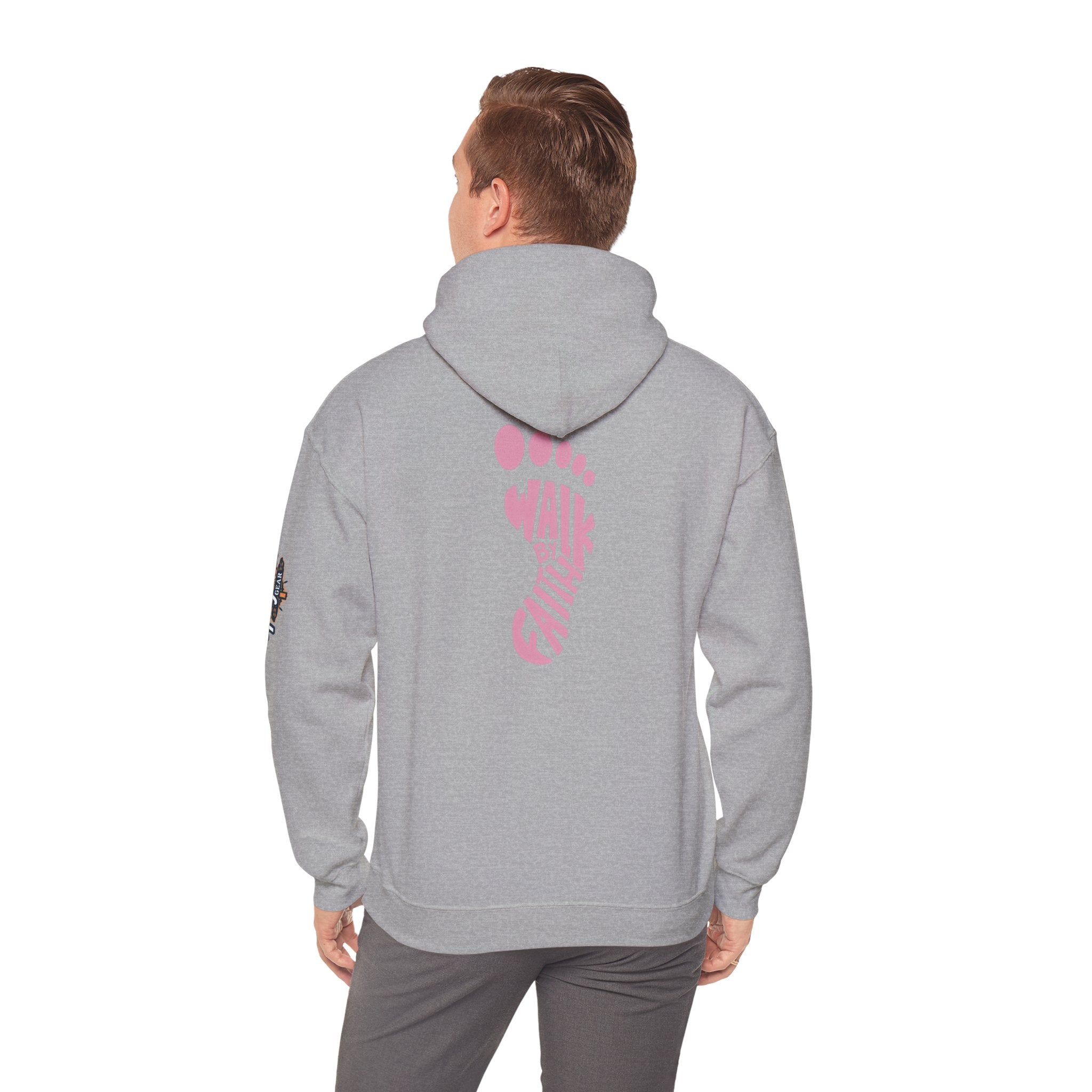 Walk By Faith Footprint Hoodie Printify