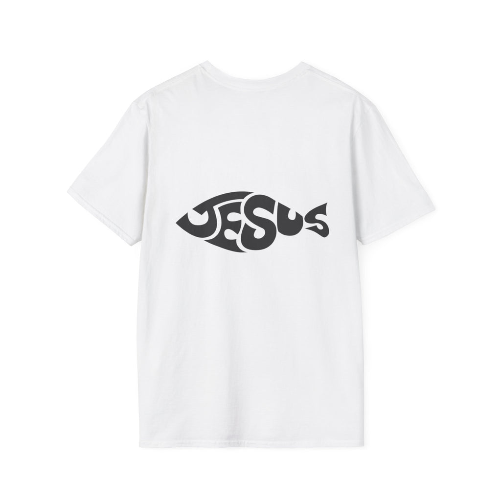 Ichthus Jesus Fish T-shirt - Jesus Word Art - Christian Faith Symbol T-shirt