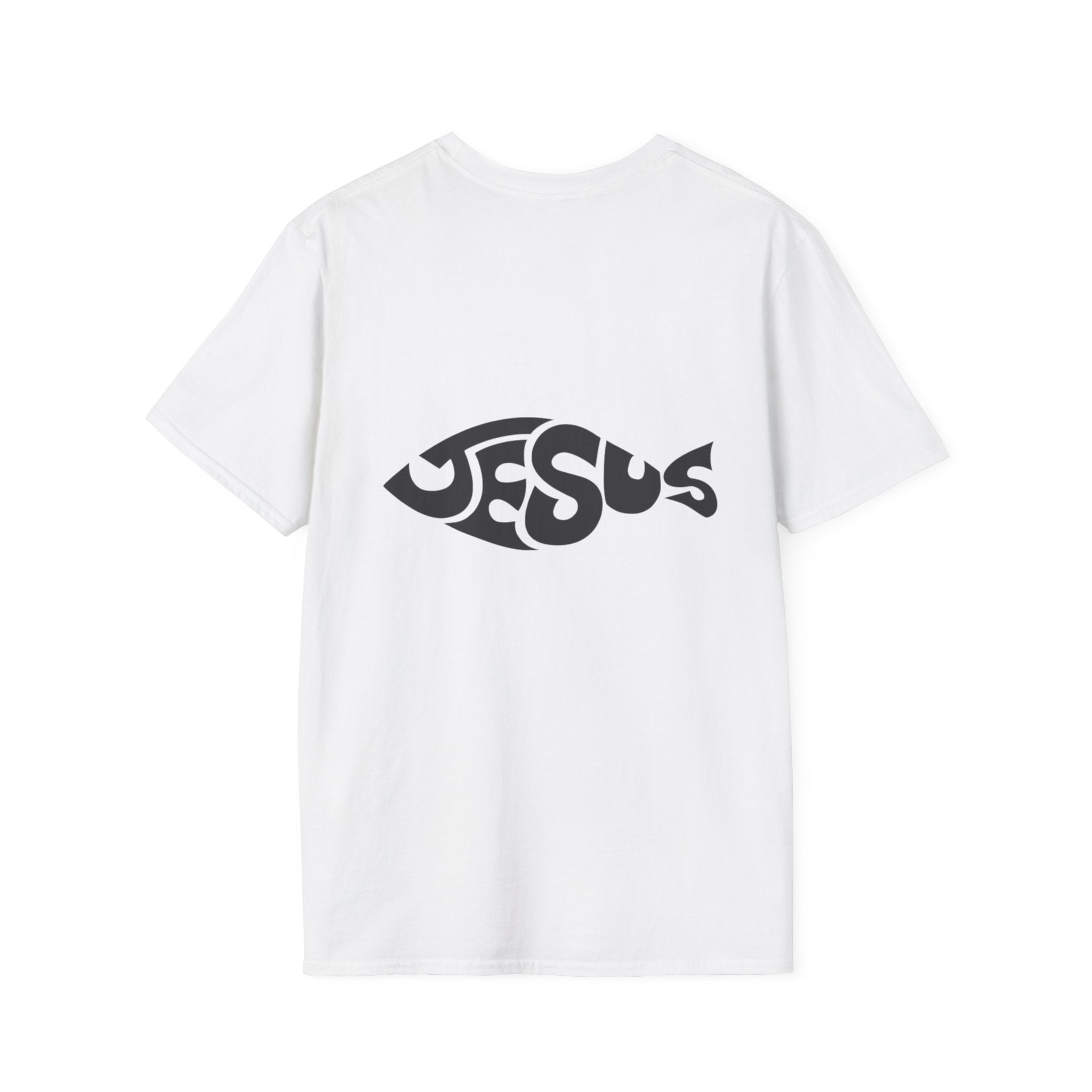 Ichthus Jesus Fish T-shirt - Jesus Word Art - Christian Faith Symbol T-shirt