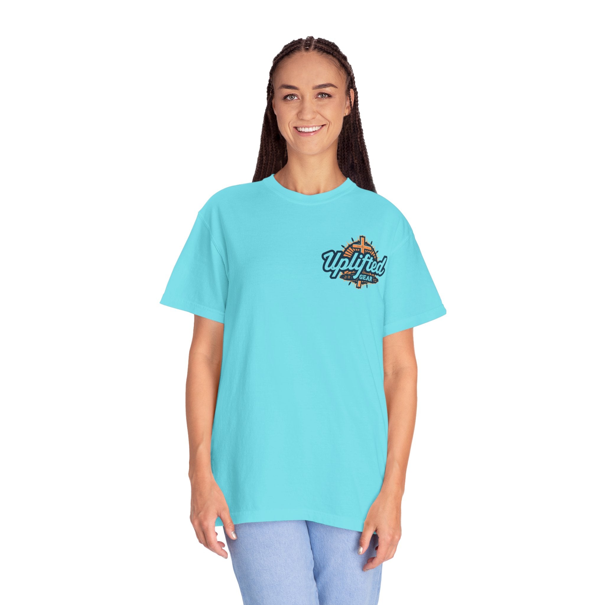 Faith Over Fear T-shirt – Graffiti Wall Christian T-shirt for Bold 2 Corinthians 5:7 Streetwear & Unshakable Faith Printify