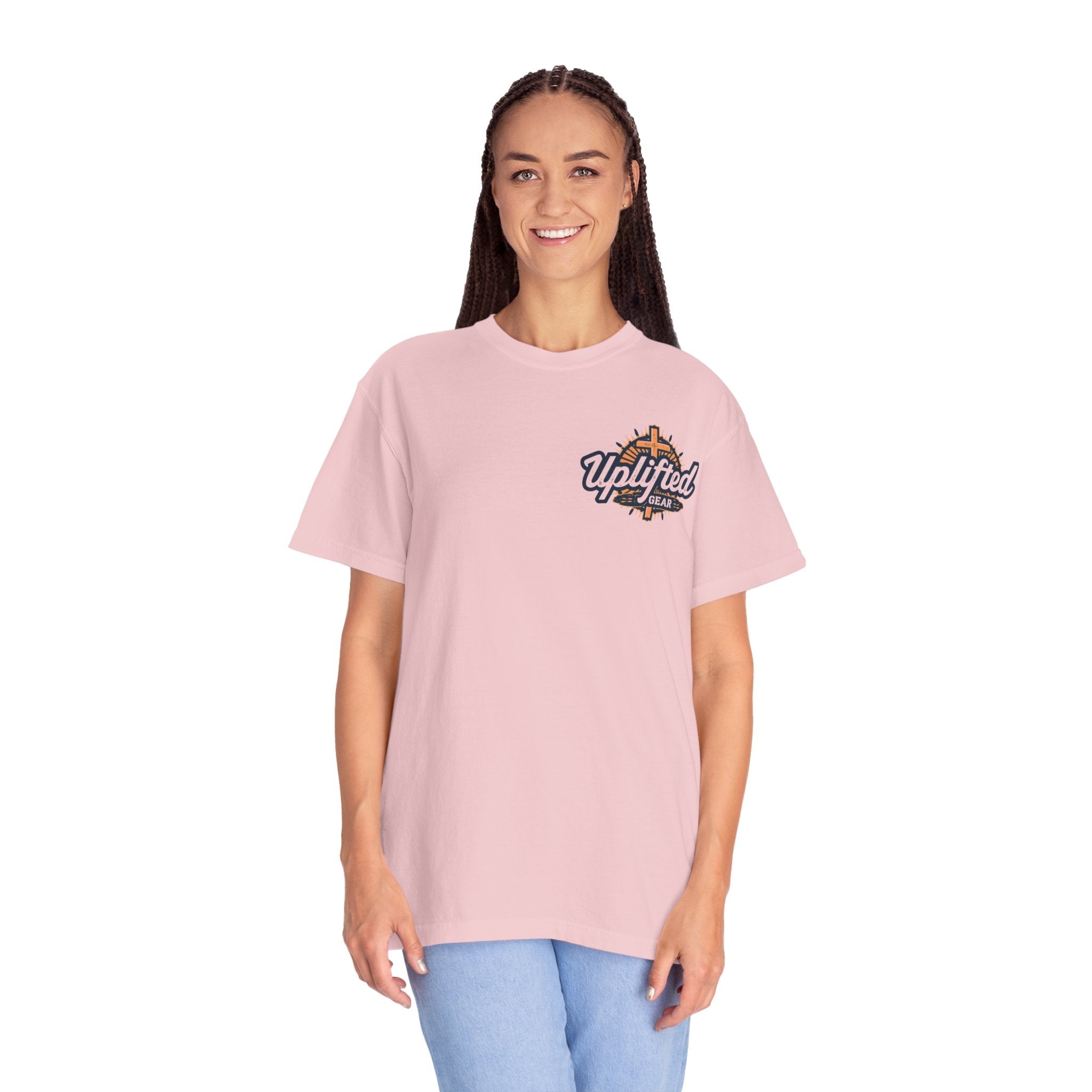 Faith Over Fear T-shirt – Graffiti Wall Christian T-shirt for Bold 2 Corinthians 5:7 Streetwear & Unshakable Faith Printify