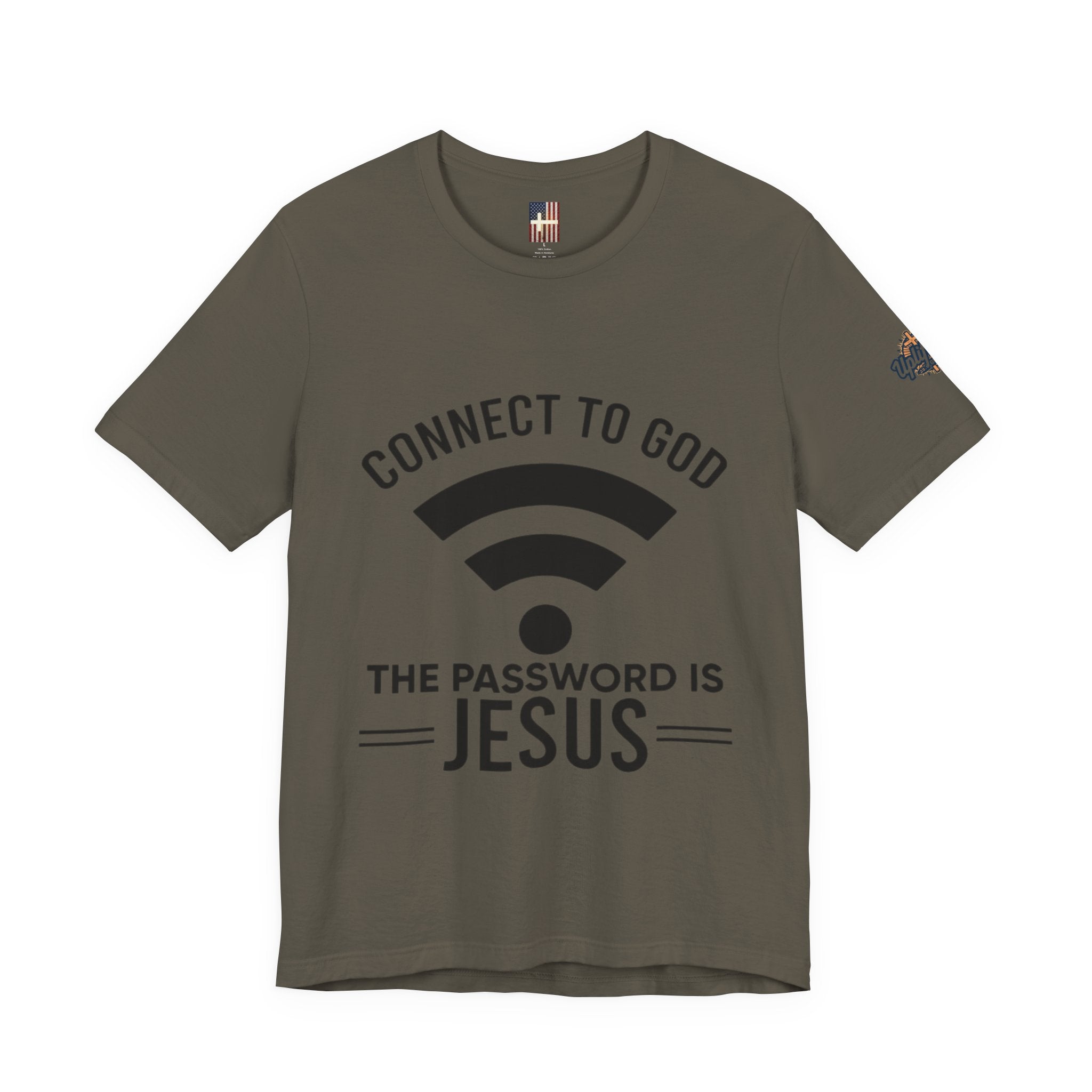 Connect to God T-shirt - WIFI Password is Jesus - Funny Christian Faith T-shirt Printify