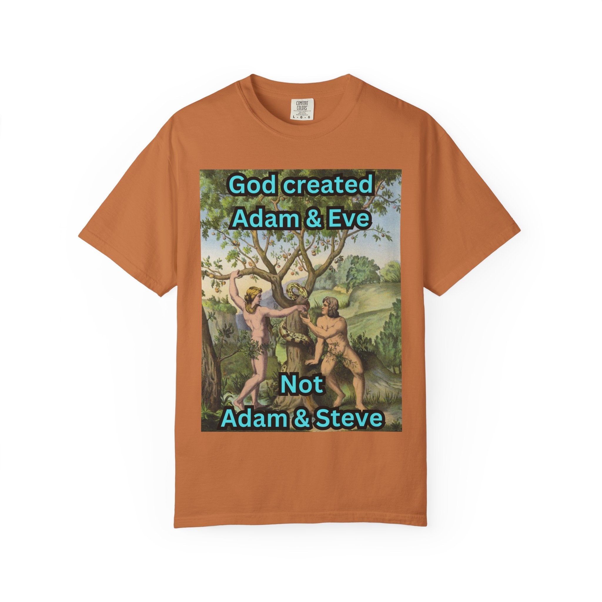 God Created Adam and Eve T-Shirt – Biblical Truth Christian Tee for Bold Faith Printify