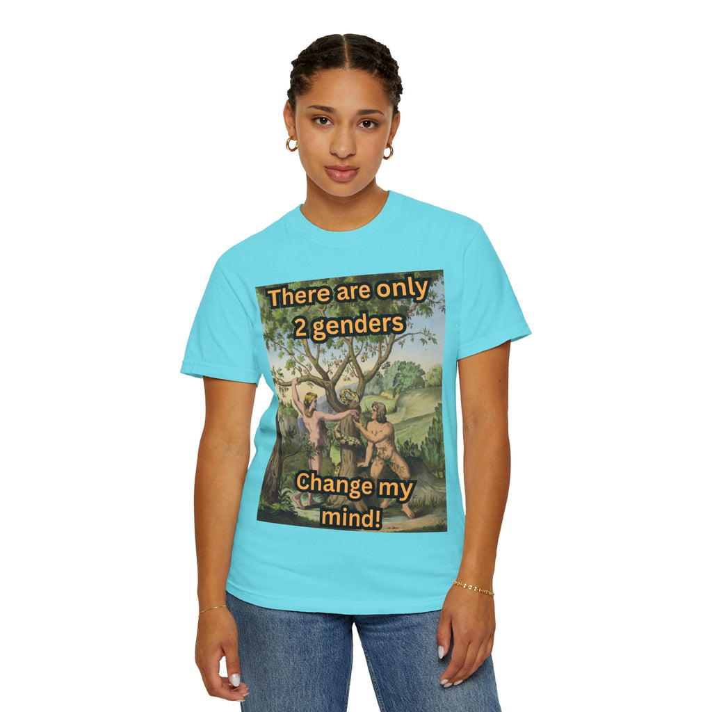There Are Only 2 Genders T-Shirt – Adam & Eve Cross Christian Tee for Bold Faith Printify