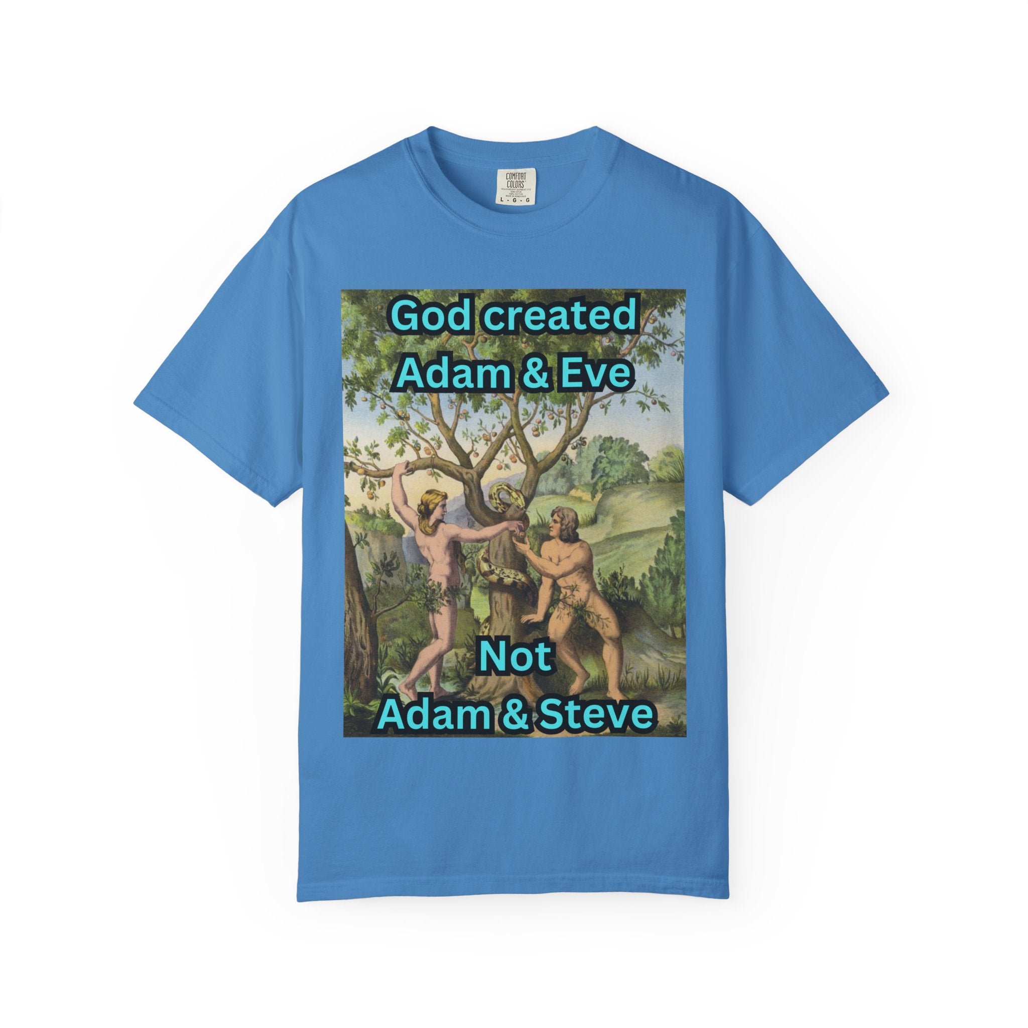 God Created Adam and Eve T-Shirt – Biblical Truth Christian Tee for Bold Faith Printify