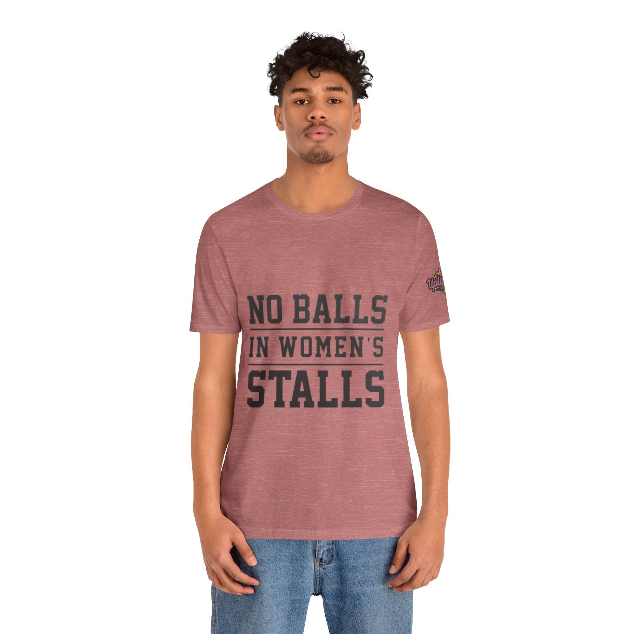 No Balls in Women's Stalls Statement T-Shirt Printify