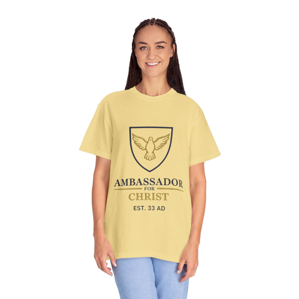 Ambassador for Christ T-Shirt – Established 33 AD Christian Tee for Bold Faith Printify