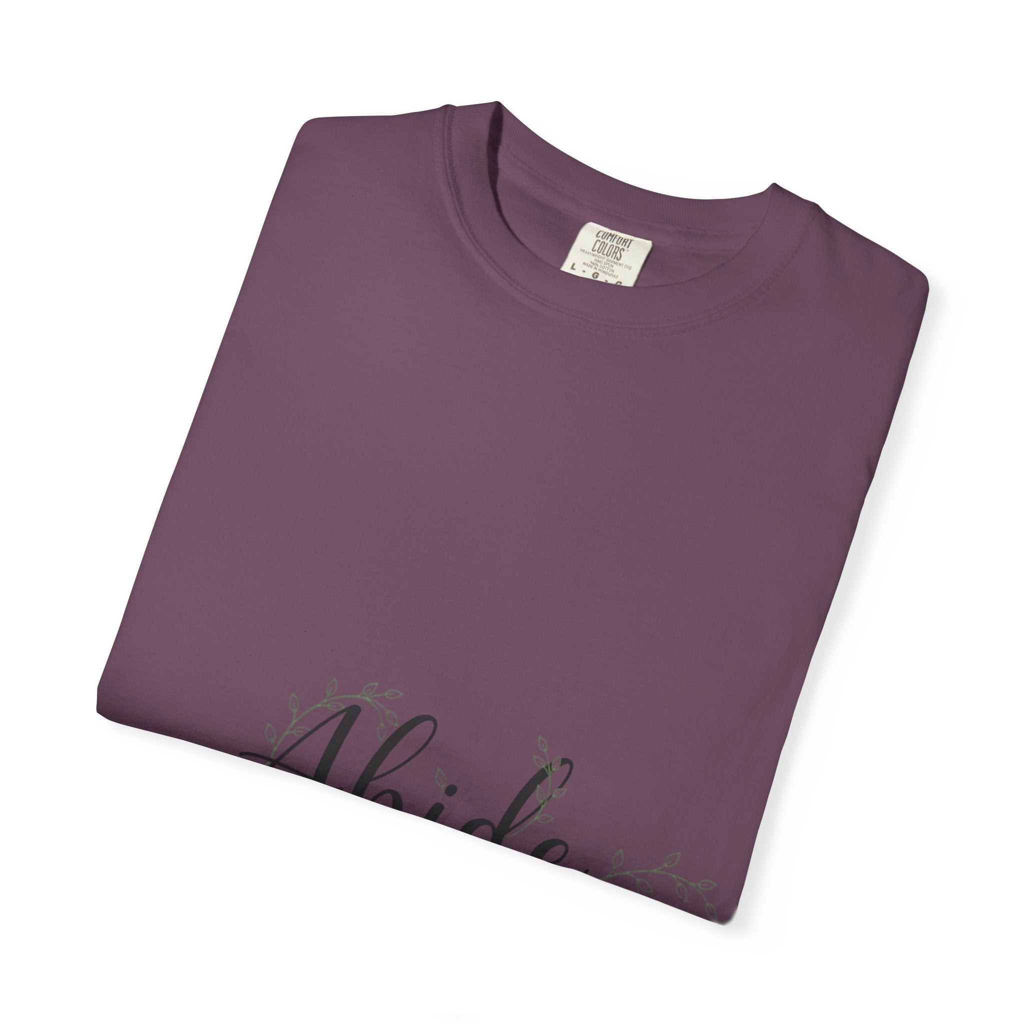 Abide in the Lord T-Shirt – Vine Design Christian Tee for Faithful Hearts Printify