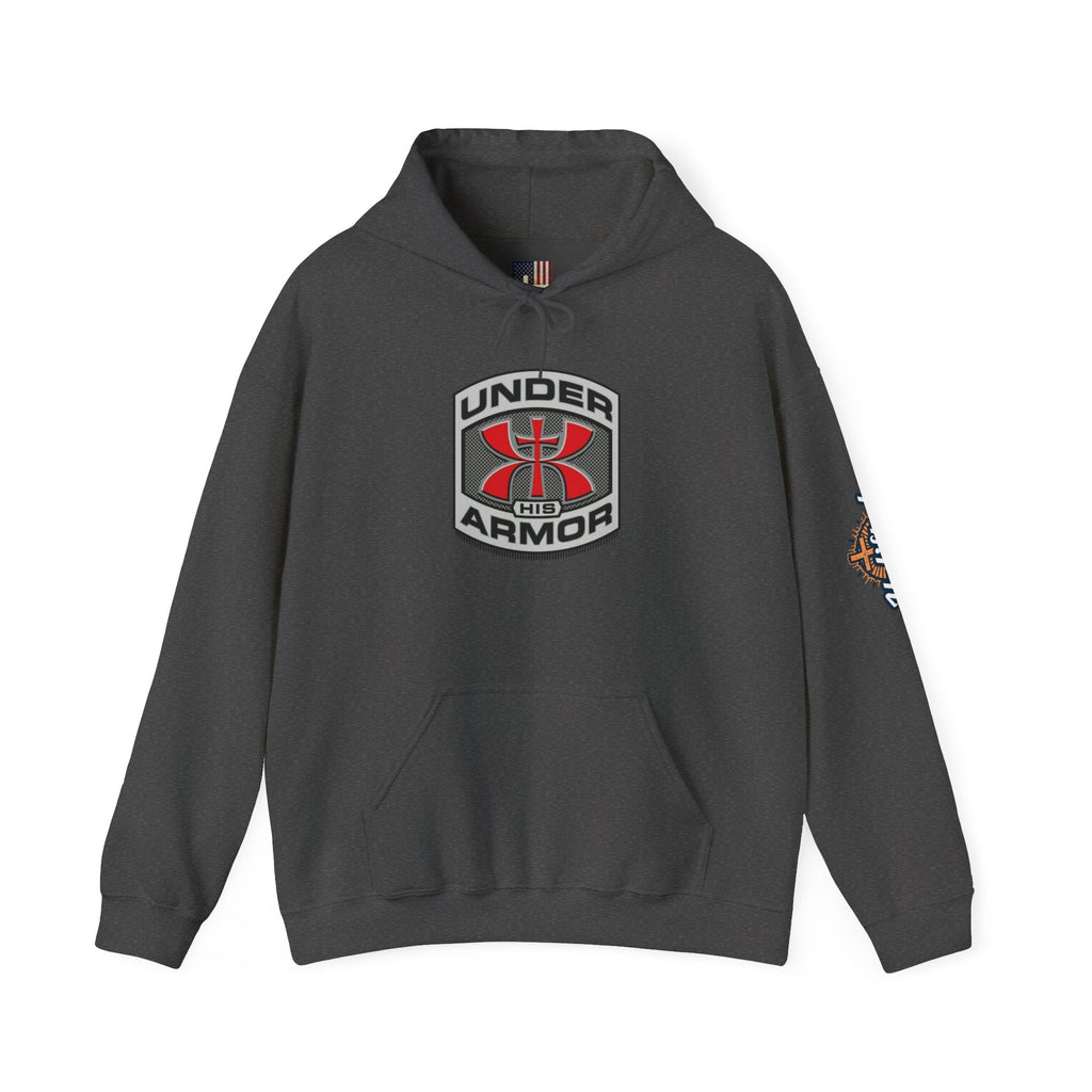 Under Armor Logo Hoodie — Black Athletic Pullover Printify